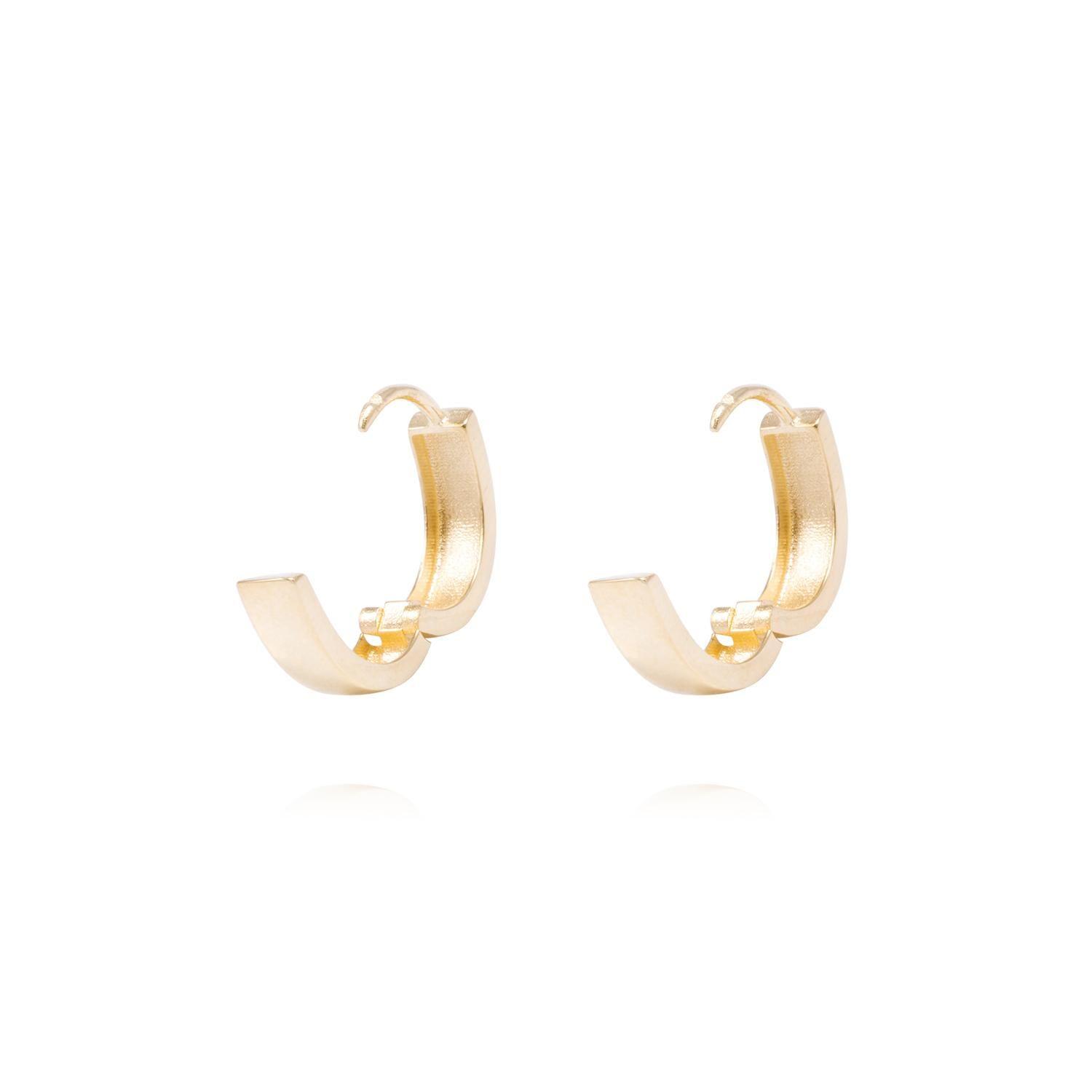 Aros de Oro 18Kt Argolla Modelo Ovalado Ancha-2