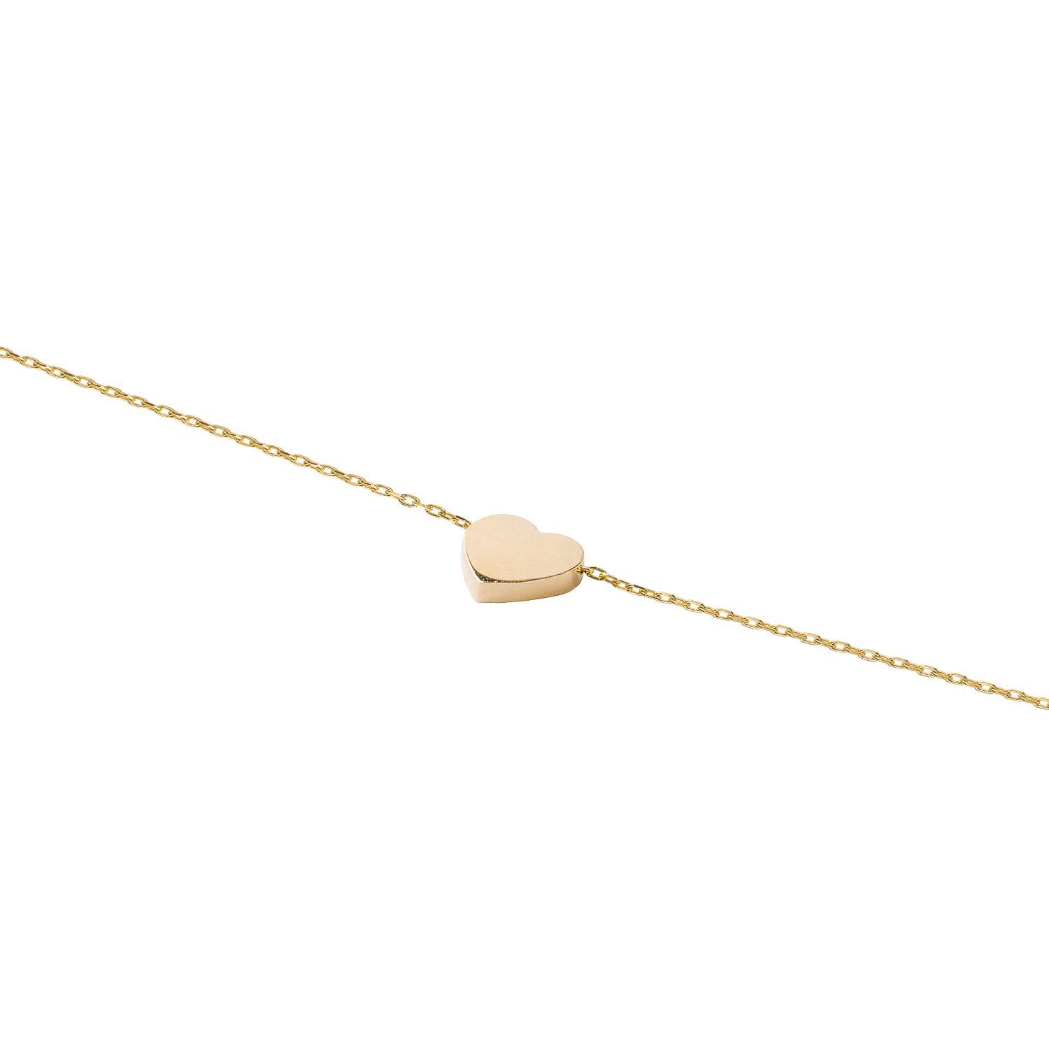 Pulsera de Plata Esterlina 925 Corazon Revestido en Oro 18kt-1