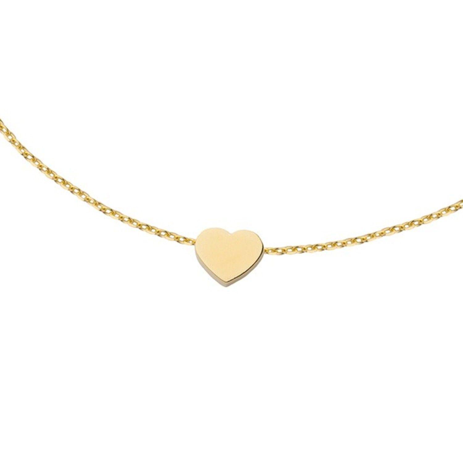 Pulsera de Plata Esterlina 925 Corazon Revestido en Oro 18kt-2