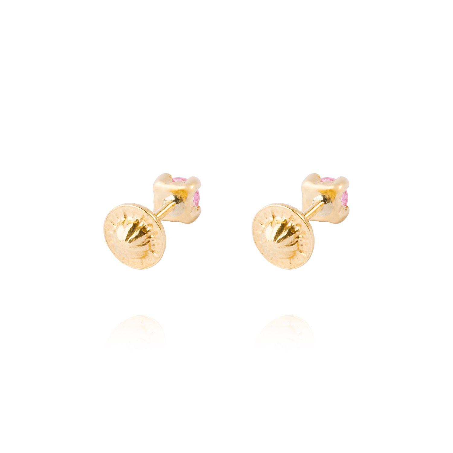 Aros de Oro 9kt Rosa Francia 4 Grifas-2