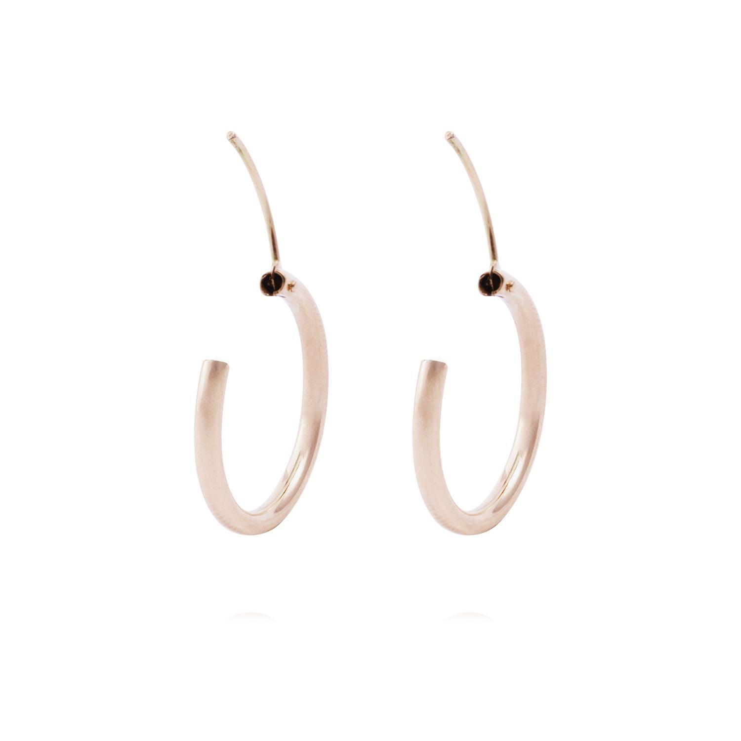 Aros Oro Miel de 18kt Argolla Mediana-2