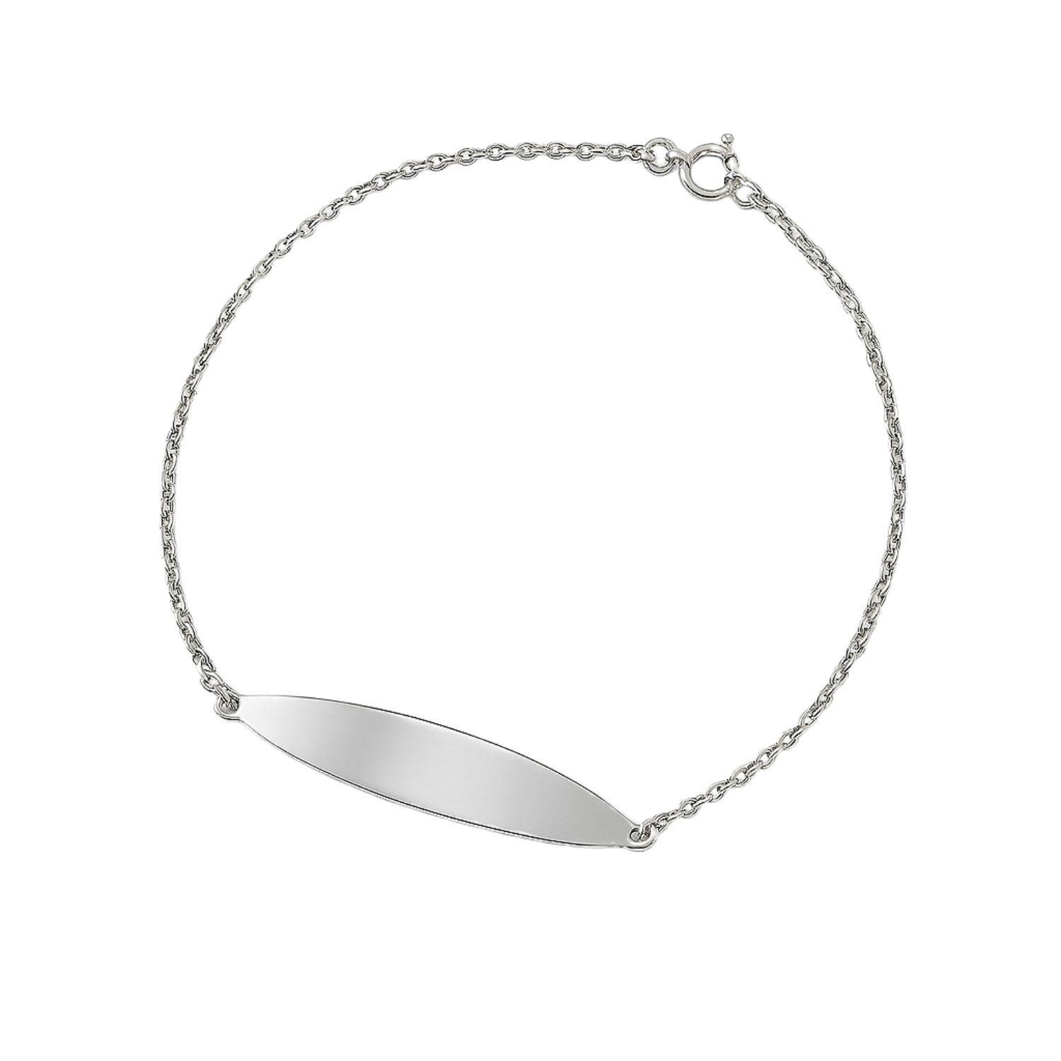 Pulsera Oro 18kt Placa Ovalada-3