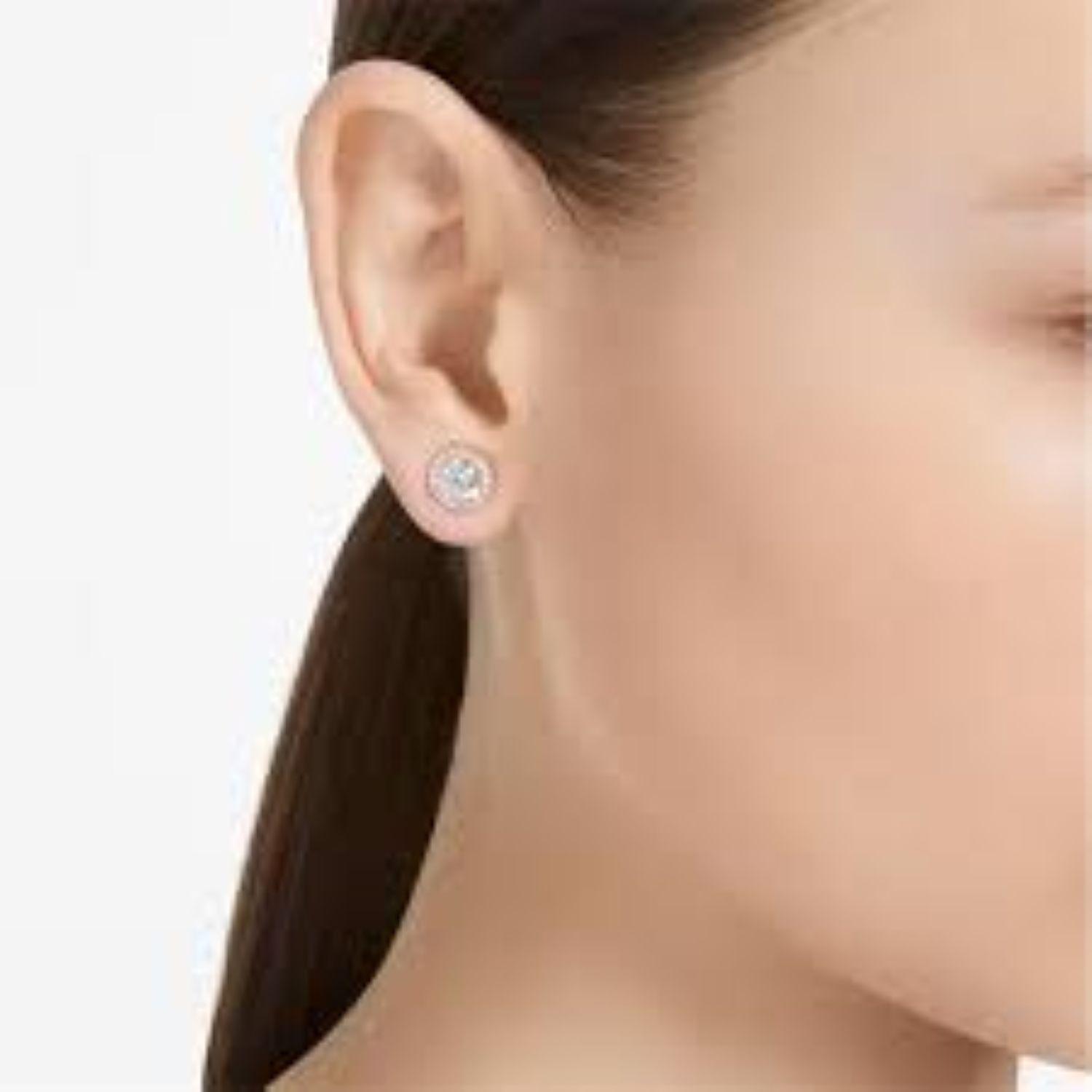 Aros Swarovski Botón Una Angelic Rosado-2