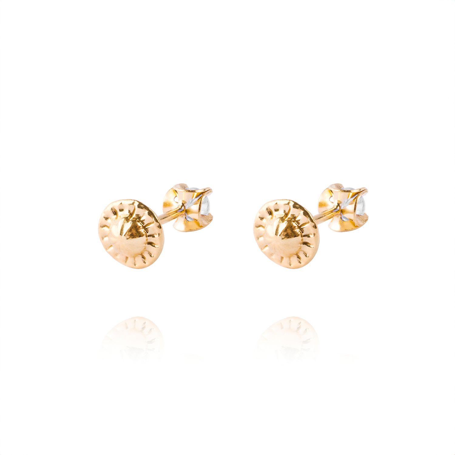 Aros de Oro 18kt Aquamarine 3MM-2
