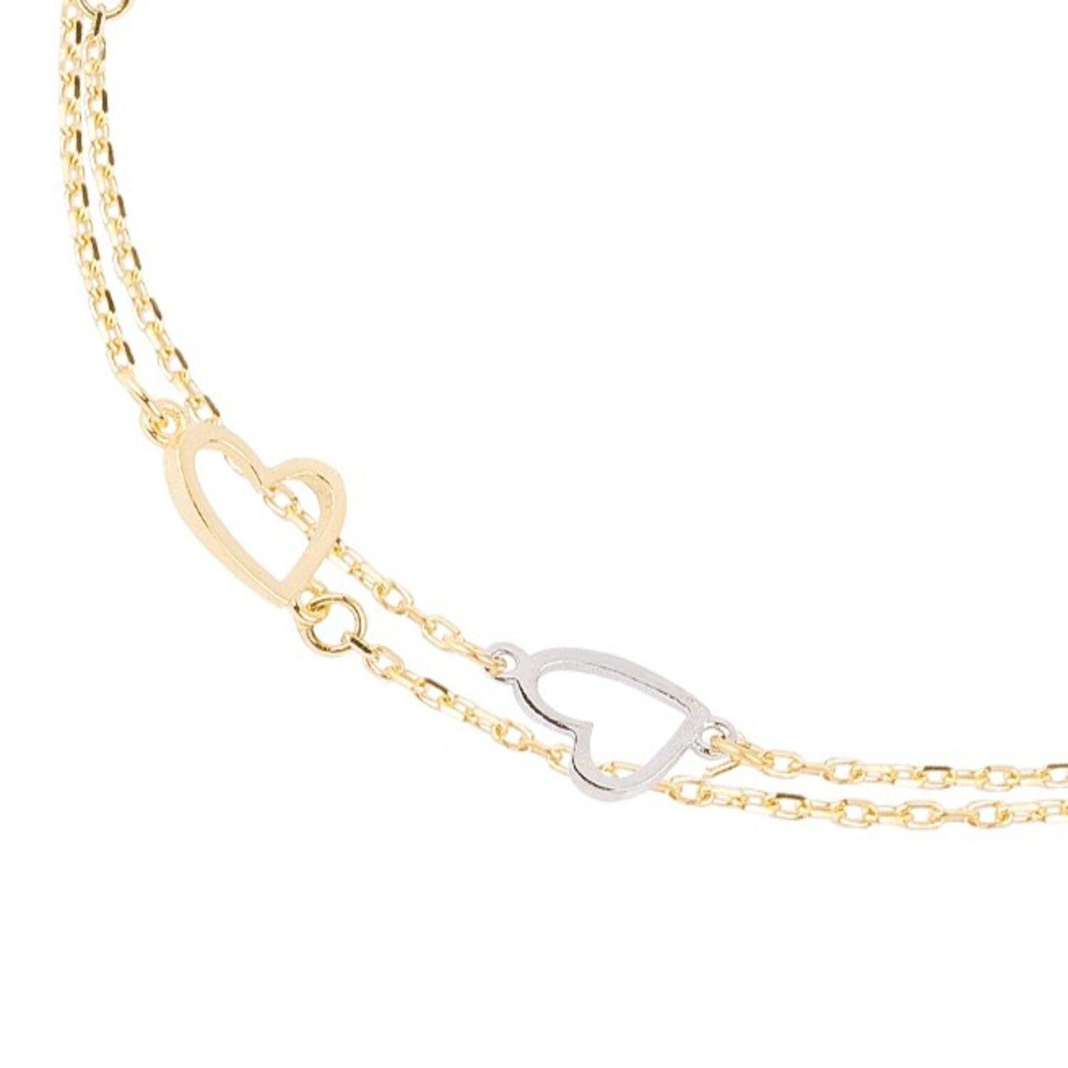 Pulsera de Oro 18kt Corazion Duo-2