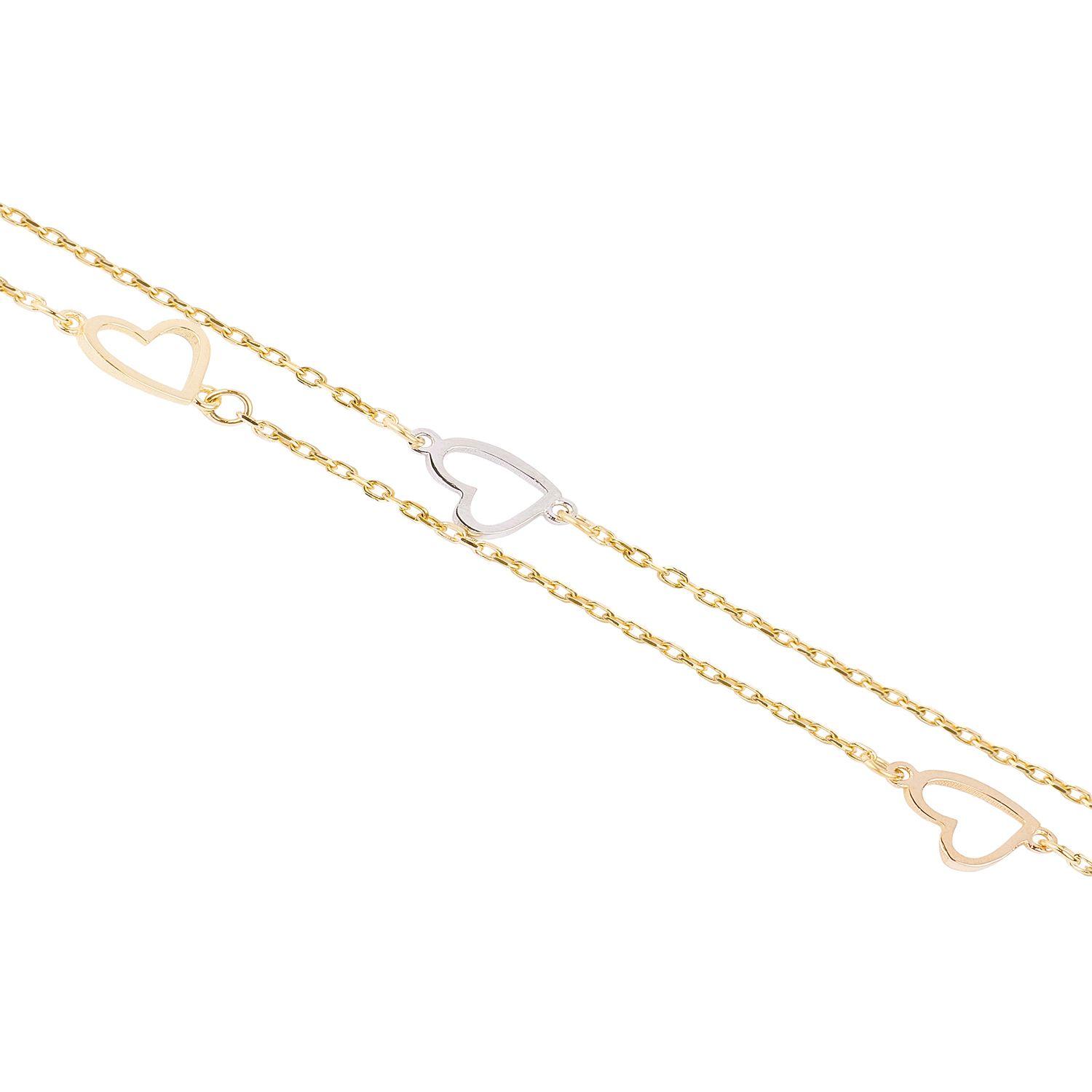 Pulsera de Oro 18kt Corazion Duo-2