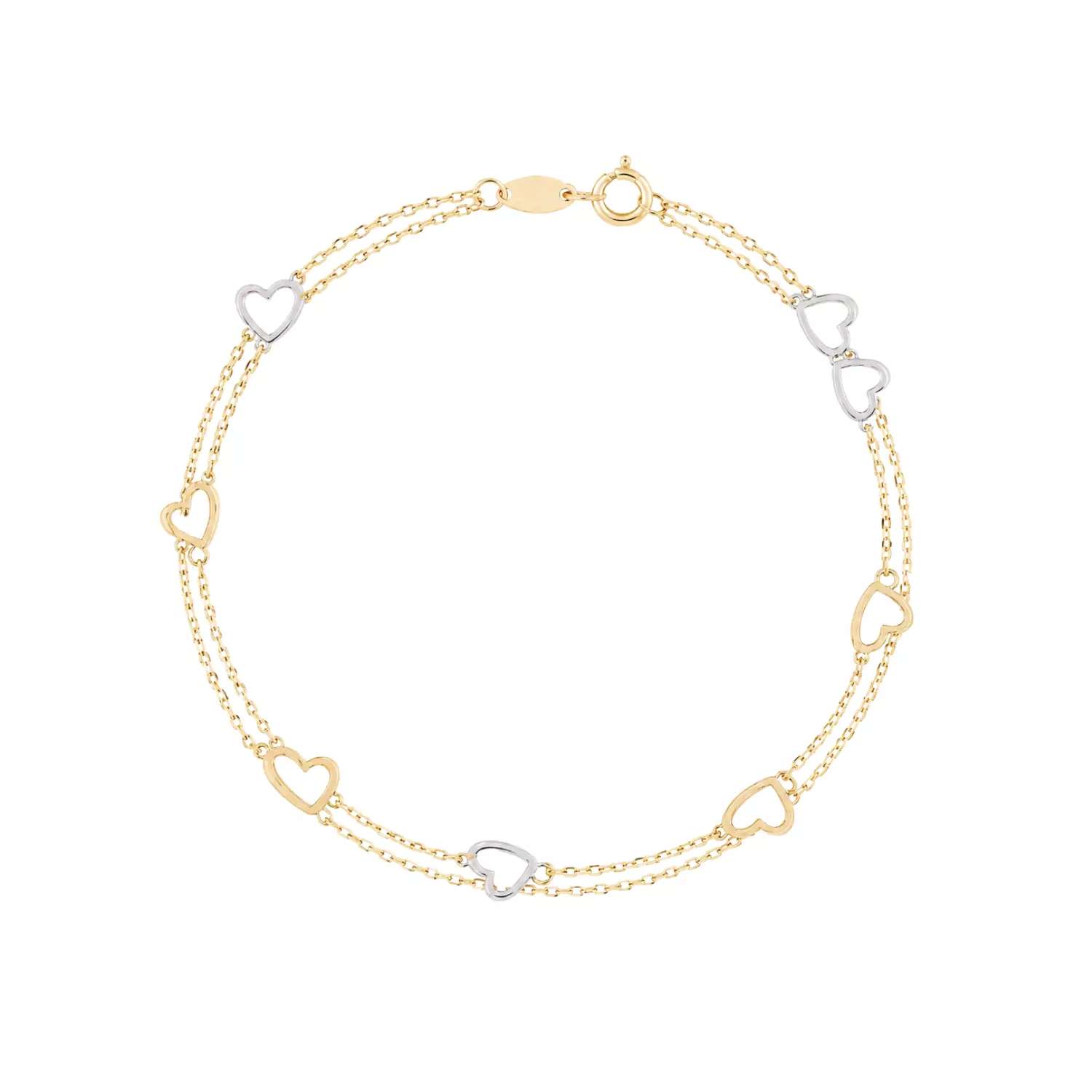 Pulsera de Oro 18kt Corazion Duo-0