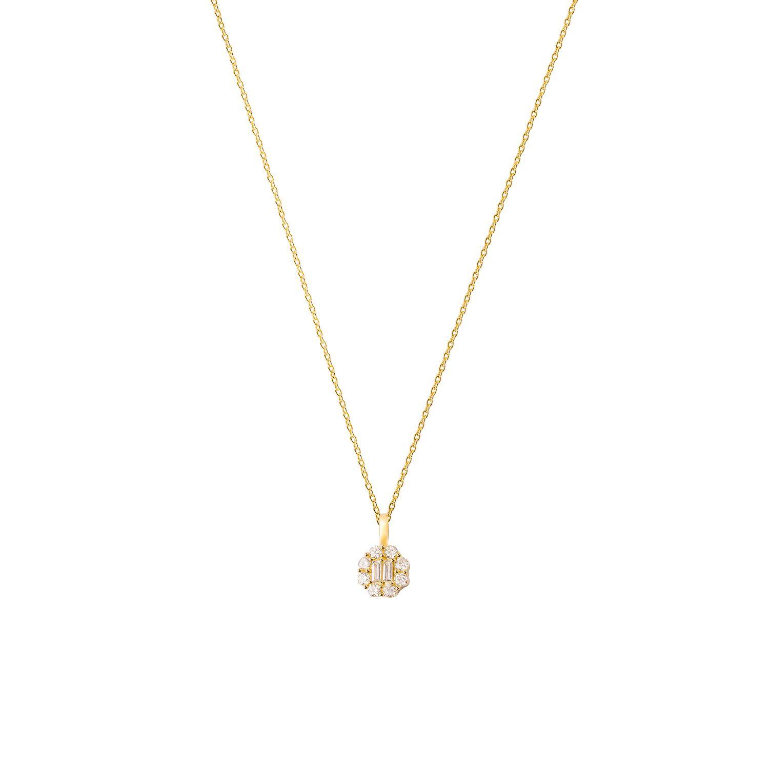 Colgante Oro Amarillo 18kt Diamantes 17 Pts Totales SI/H-2