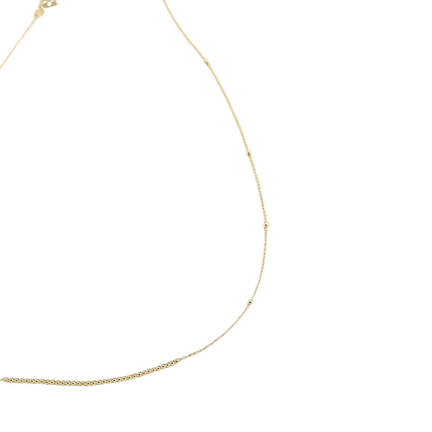 Collar Oro Amarillo 18kt Cadena de Esferas-2