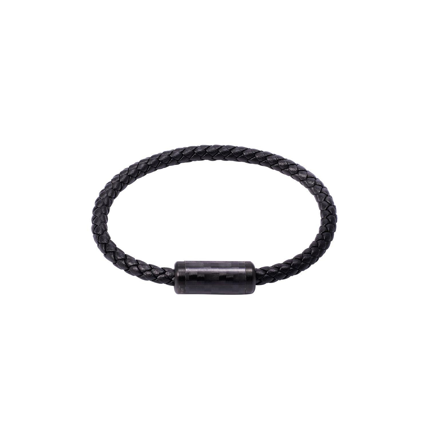 Pulsera de cuero Seth Carbon-0