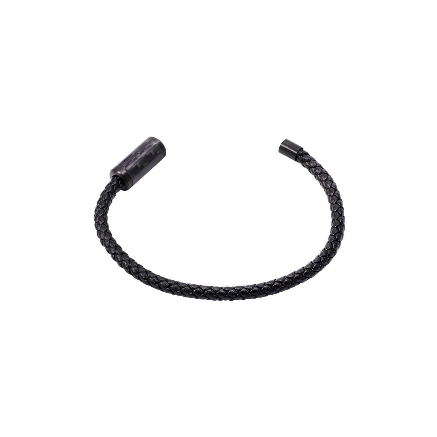 Pulsera de cuero Seth Carbon-2