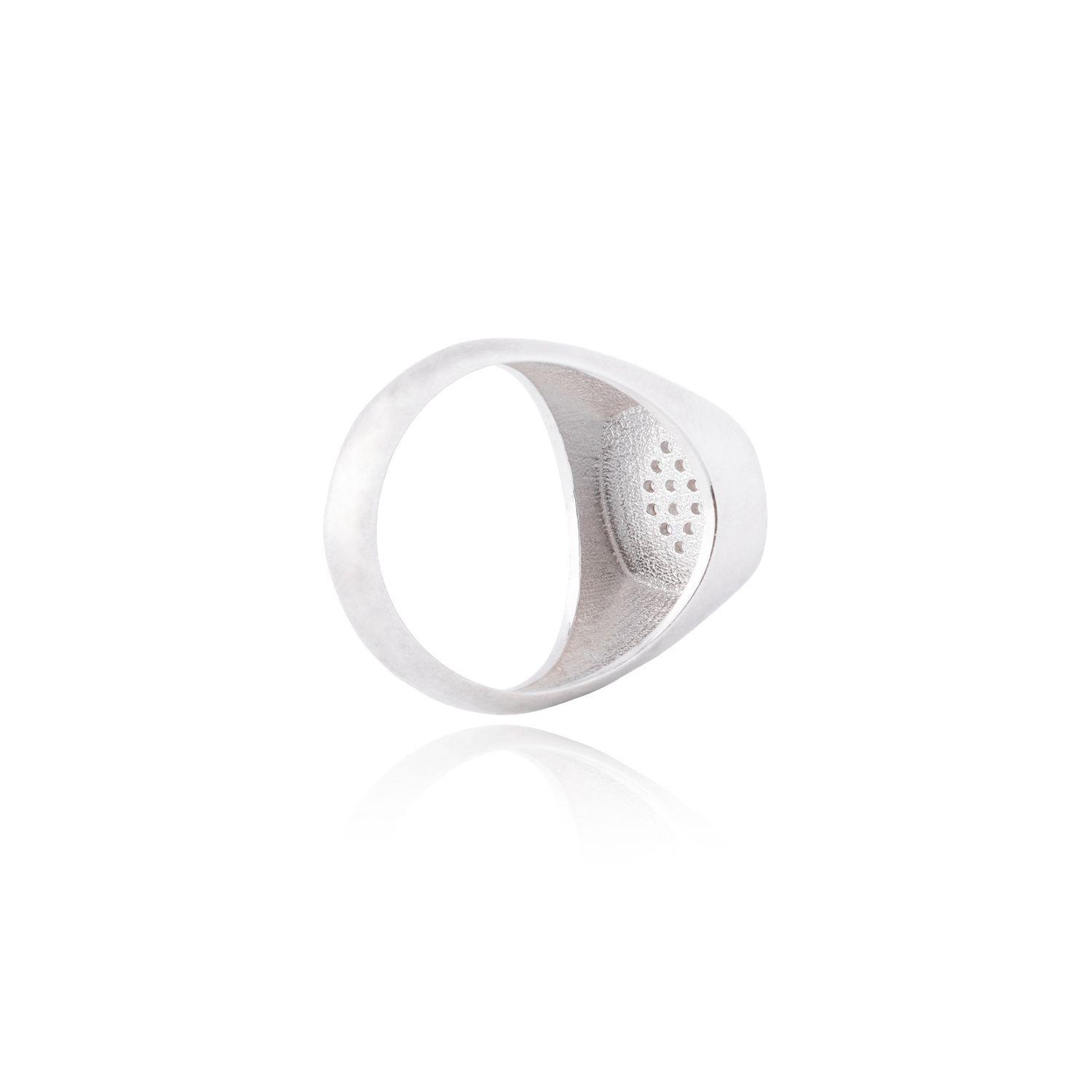 Anillo de Plata Esterlina 925 Sello Ojo Circon-1