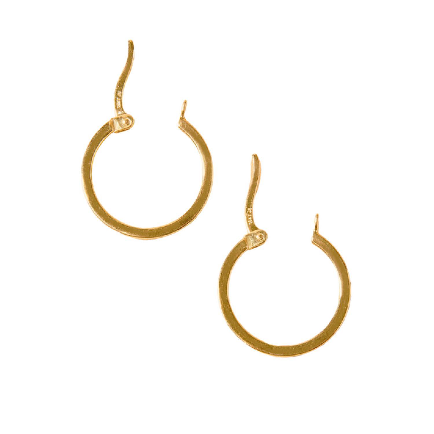 Aros de Oro 18kt Argolla Plana Clasica-2