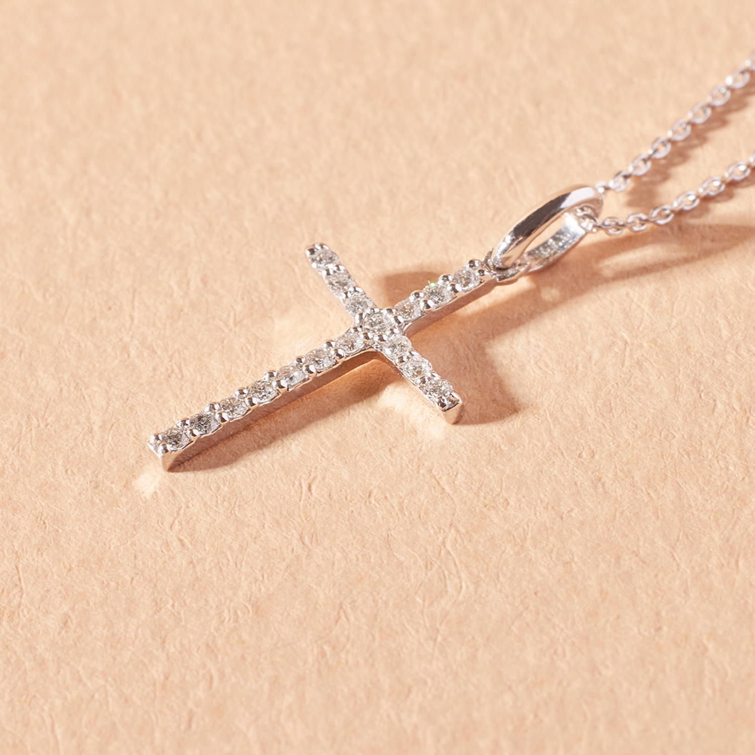 Collar de Oro Blanco 18kt Diamantes Pts  Corte Brillante 30148-2