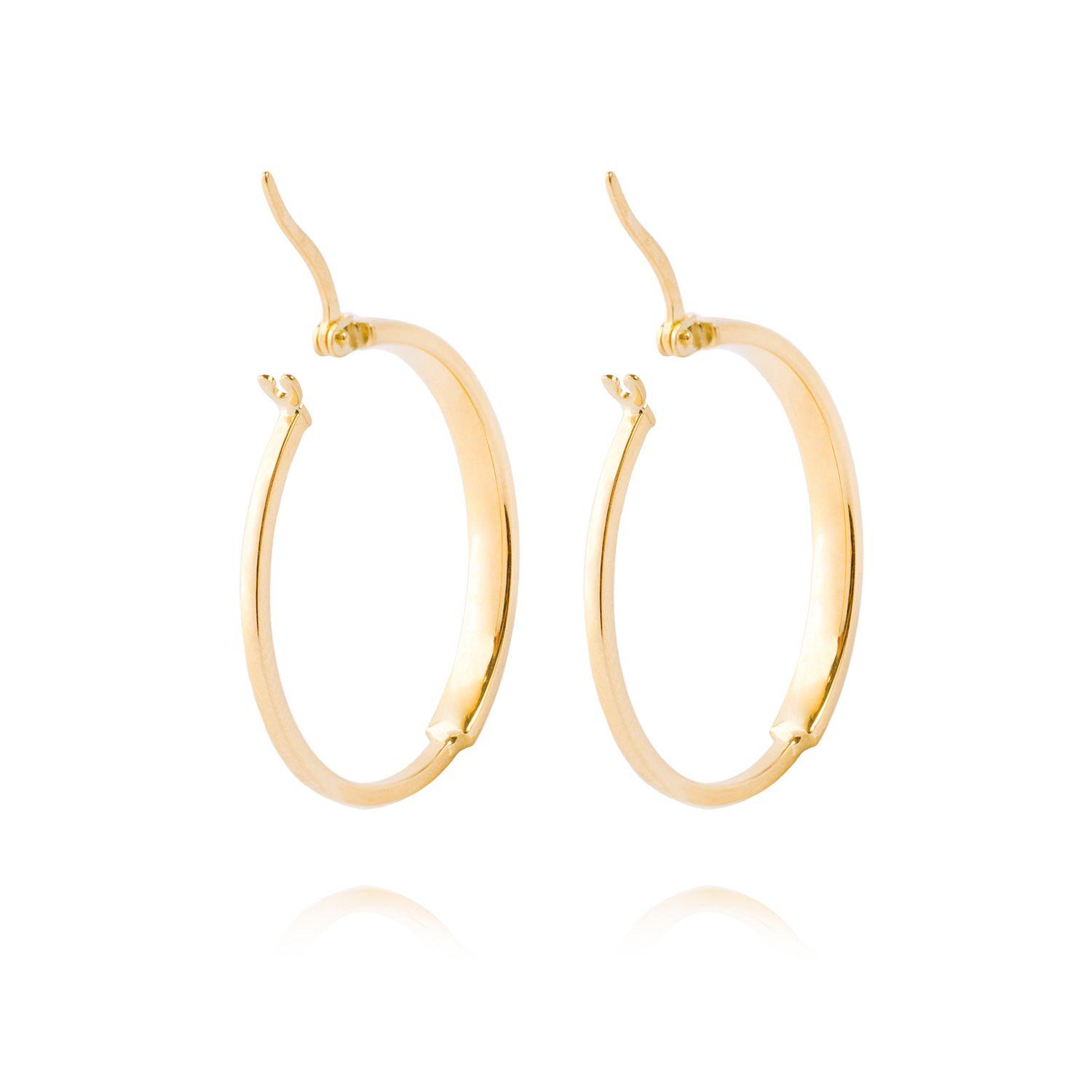 Aros de Oro 18kt Modelo Argollas Grandes-2