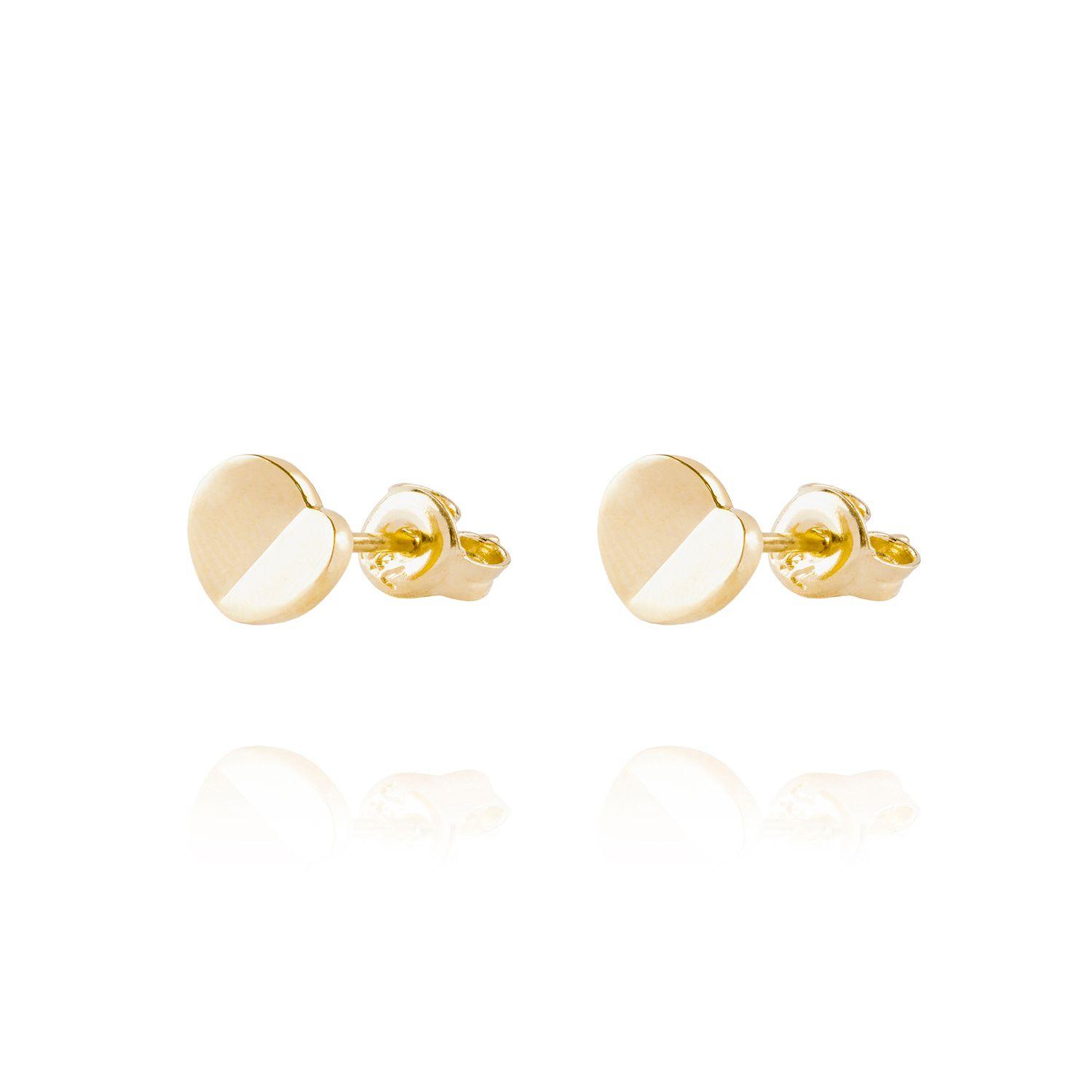 Aros de Oro 18kt Corazón Liso-0