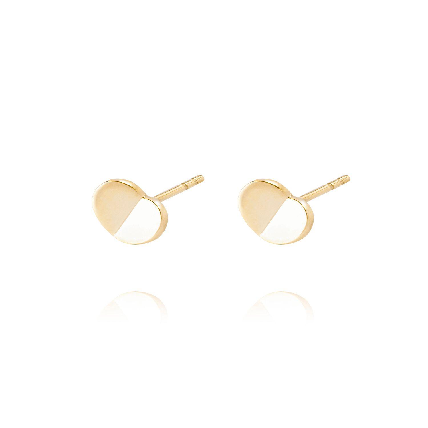 Aros de Oro 18kt Corazón Liso-1