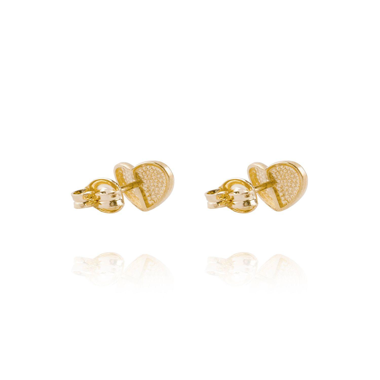 Aros de Oro 18kt Corazón Liso-2