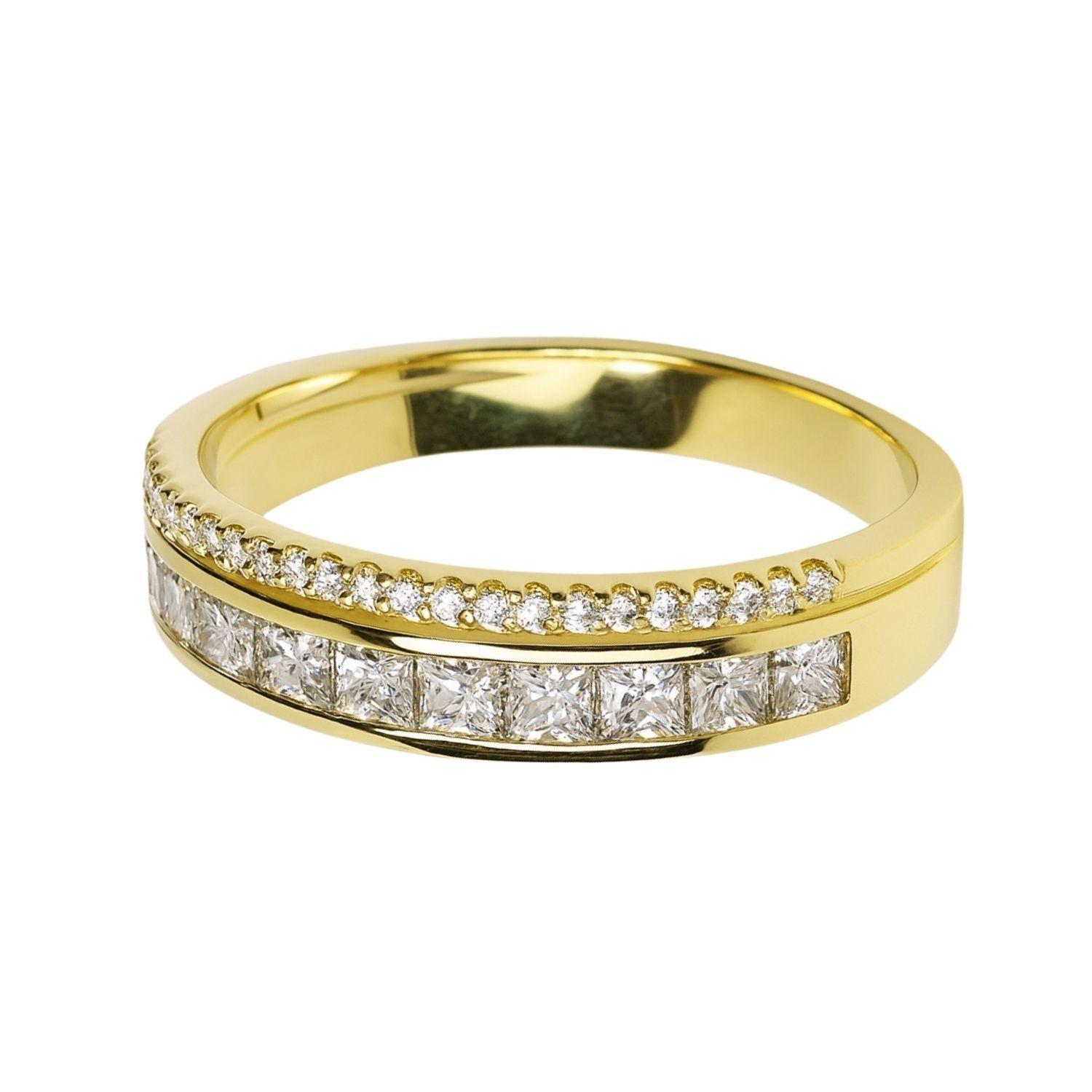Anillo Revestido en Oro 18kt Princesa con Circonita-1
