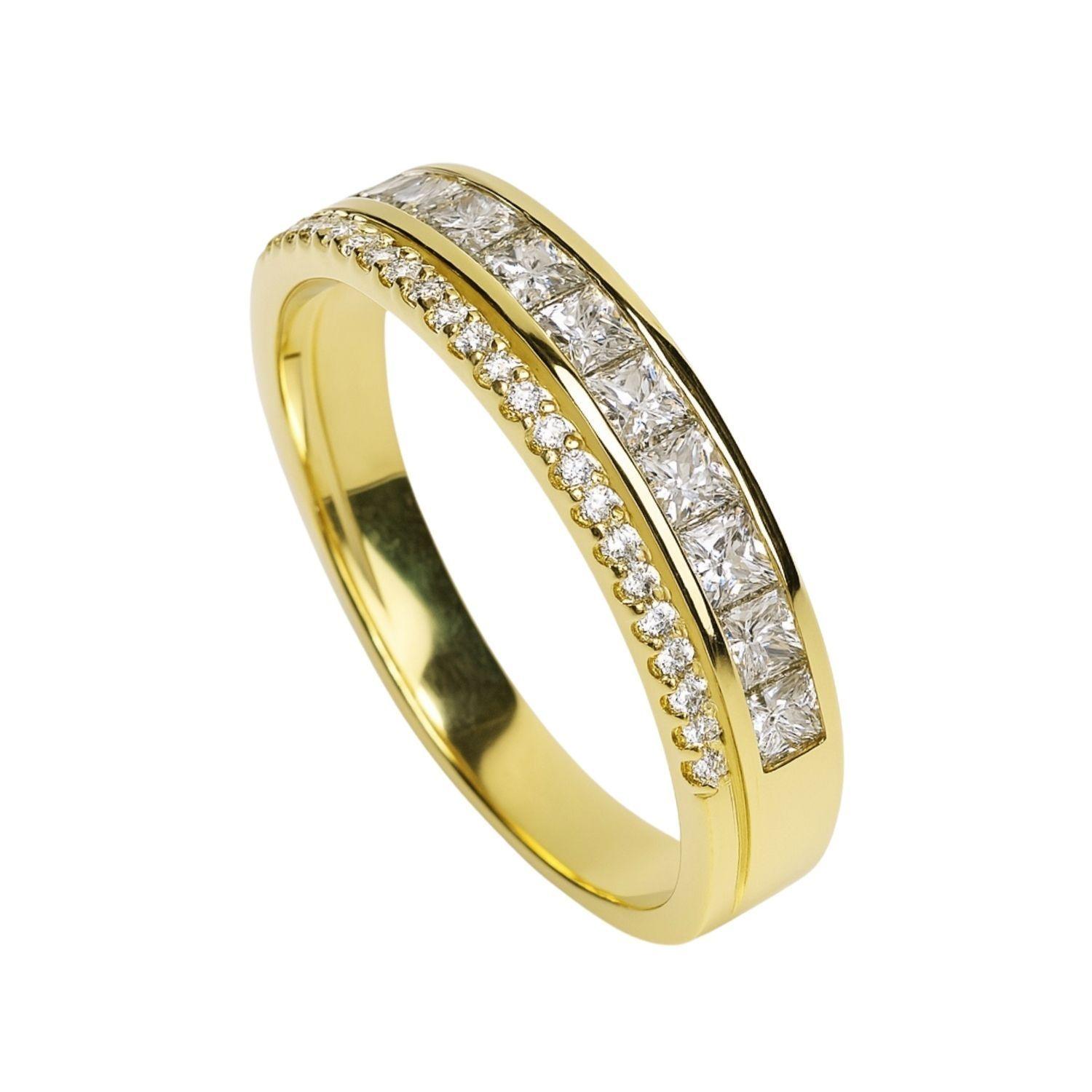 Anillo Revestido en Oro 18kt Princesa con Circonita-2