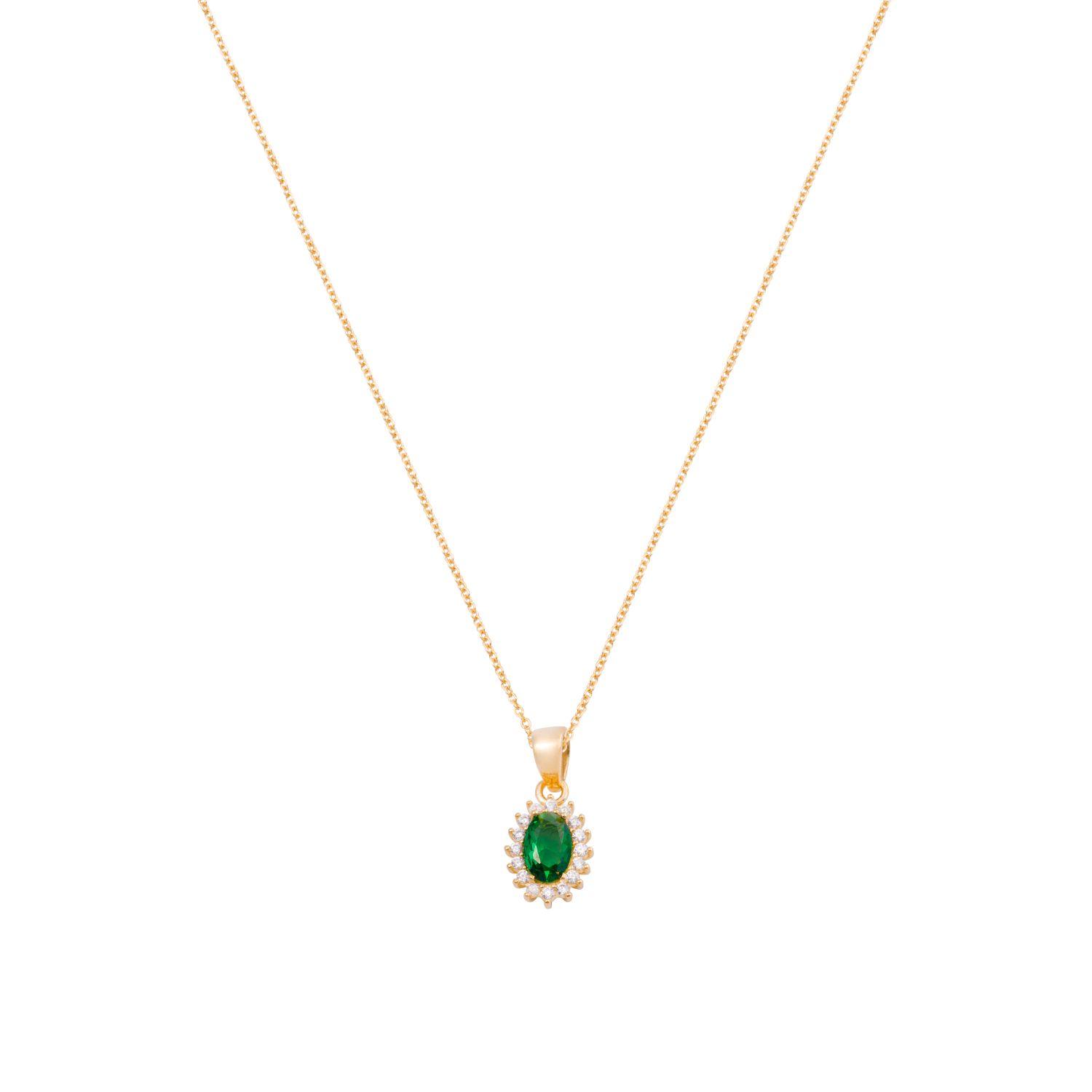 Colgante de Oro 18kt Esmeralda 6MM-2