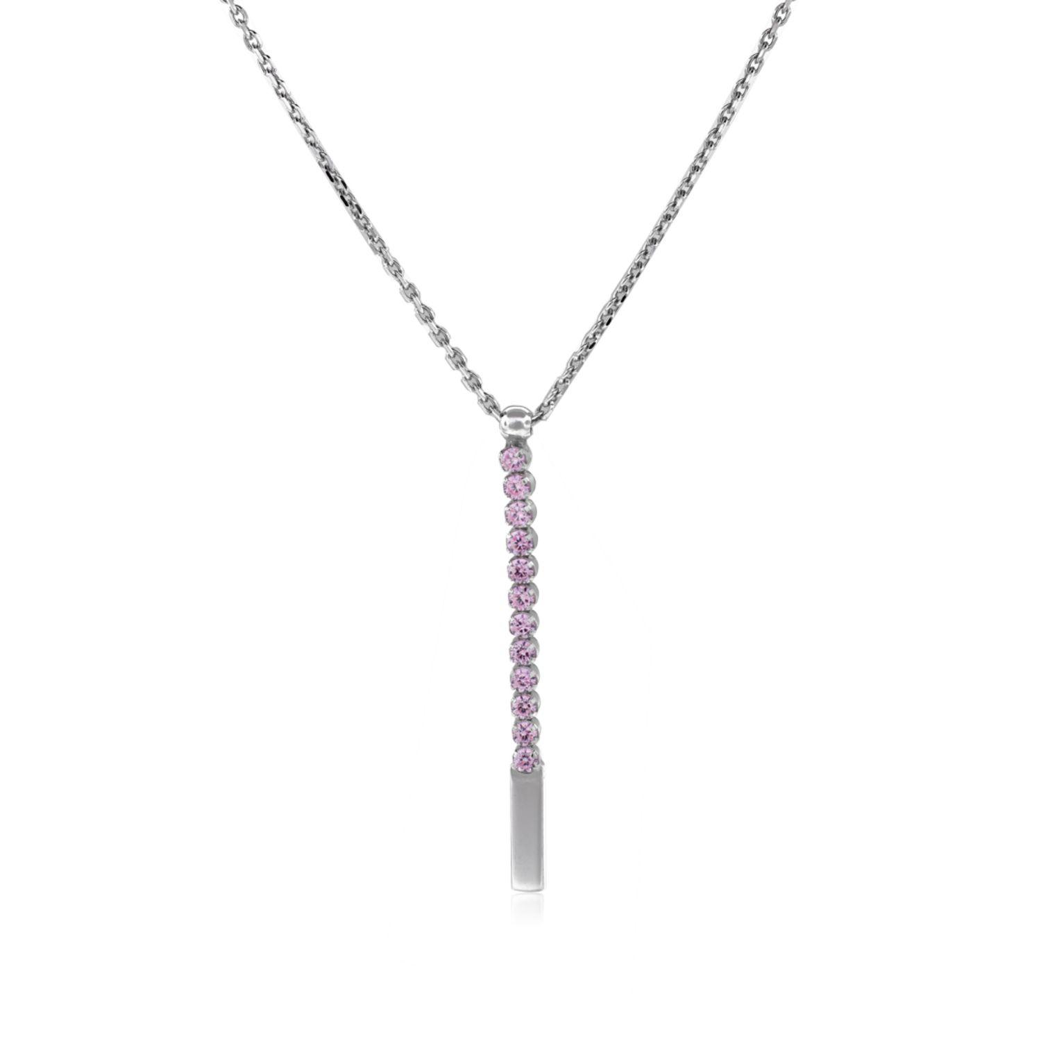 Collar de Plata Esterlina 925 Linea Rosa de Francia-1