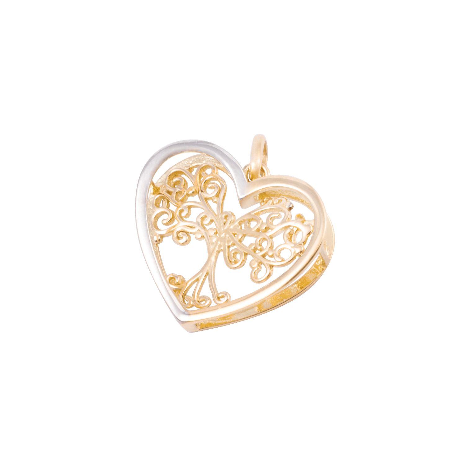 Colgante Oro Bicolor 18kt Árbol-Corazón-0