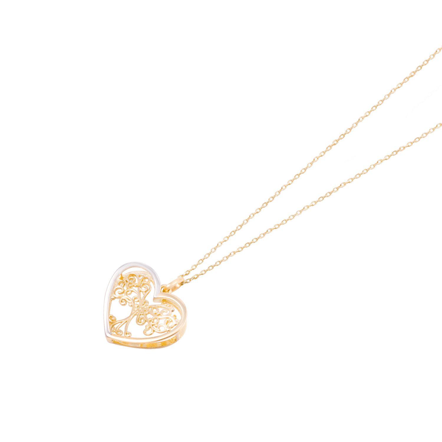 Colgante Oro Bicolor 18kt Árbol-Corazón-1