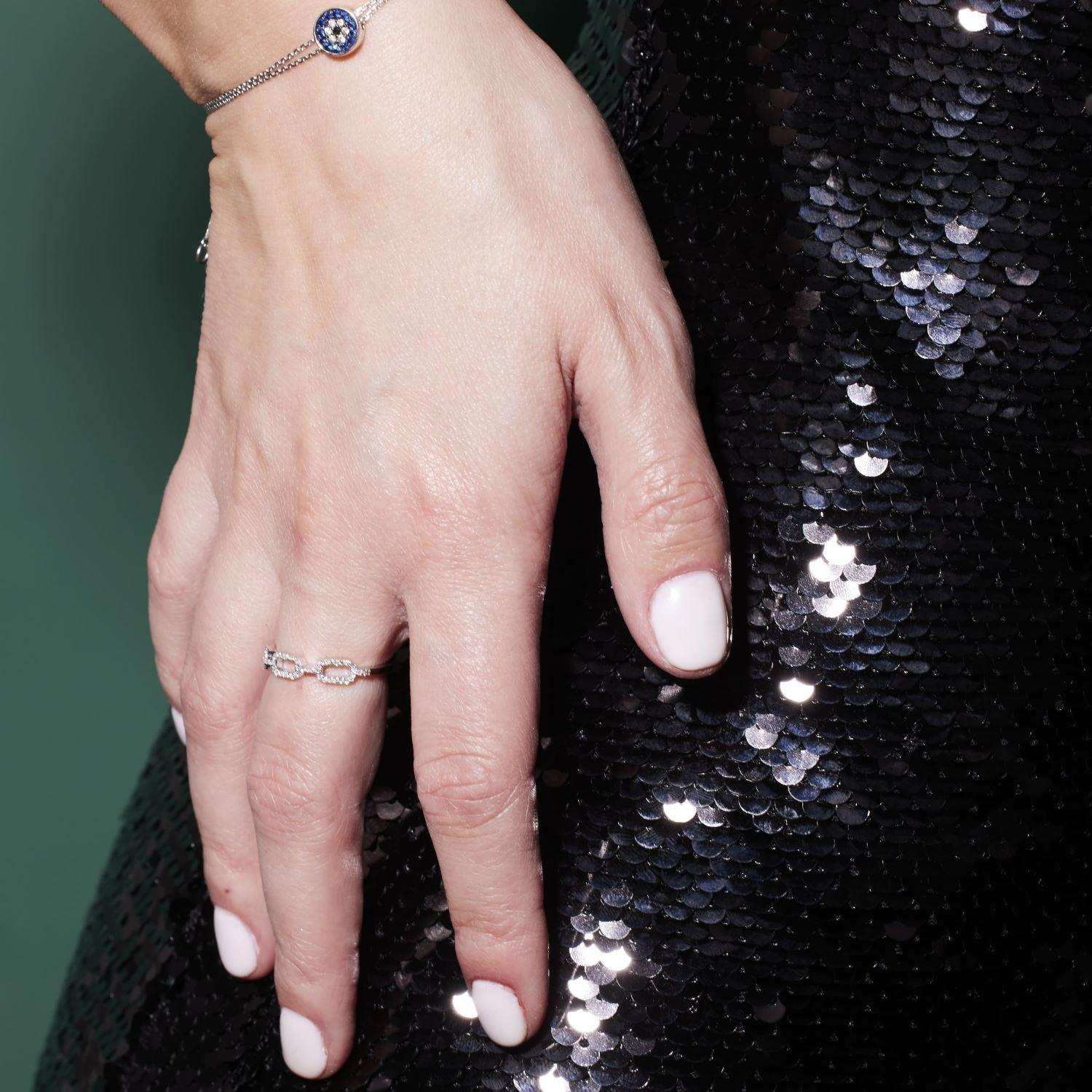 Anillo de Oro 18kt Eslabones cadena-3