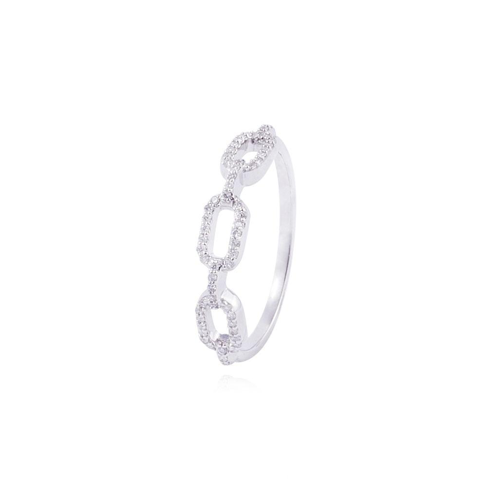 Anillo de Oro 18kt Eslabones cadena-0