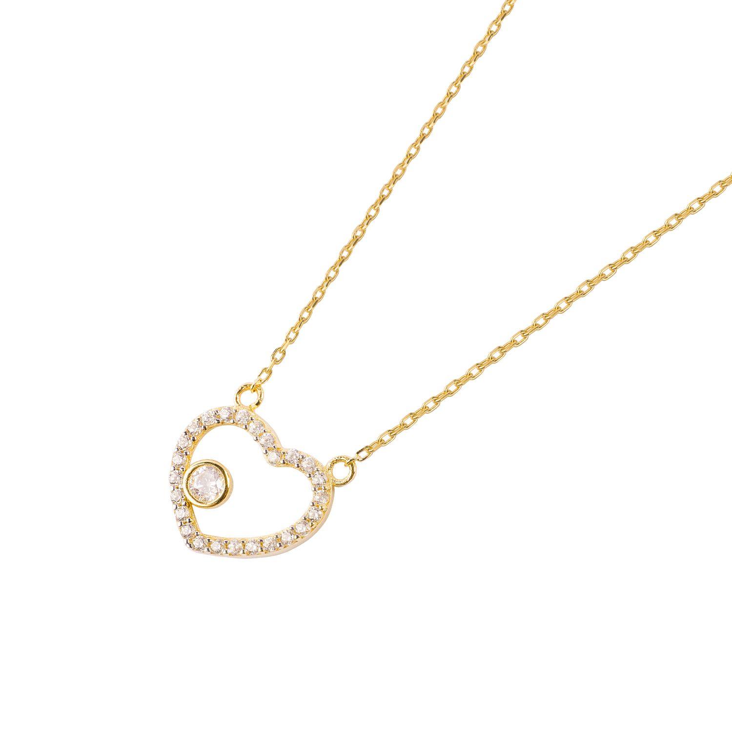 Collar de Oro 18kt Modelo Corazón.-1