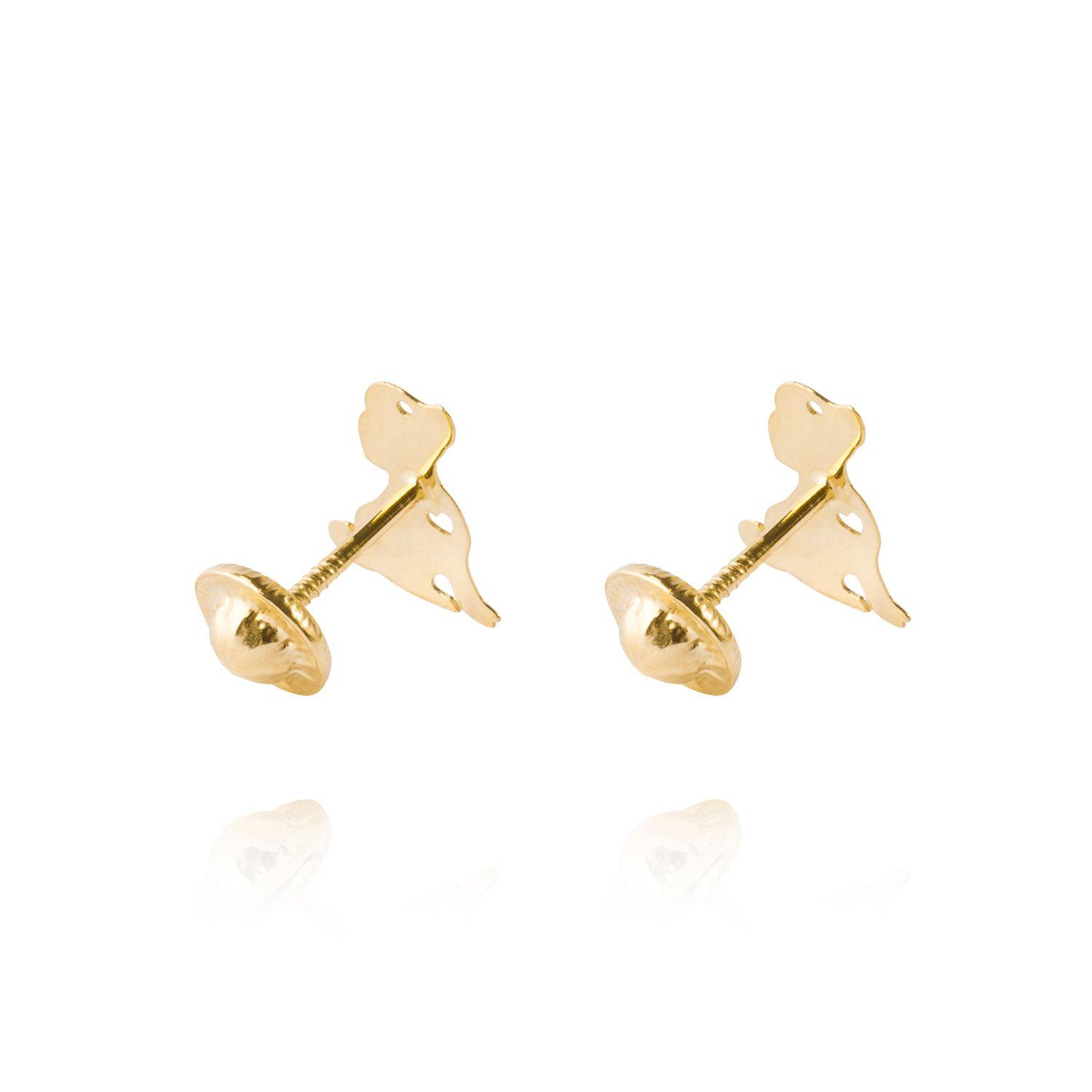 Aros de Oro 18kt Modelo Perro chico-2