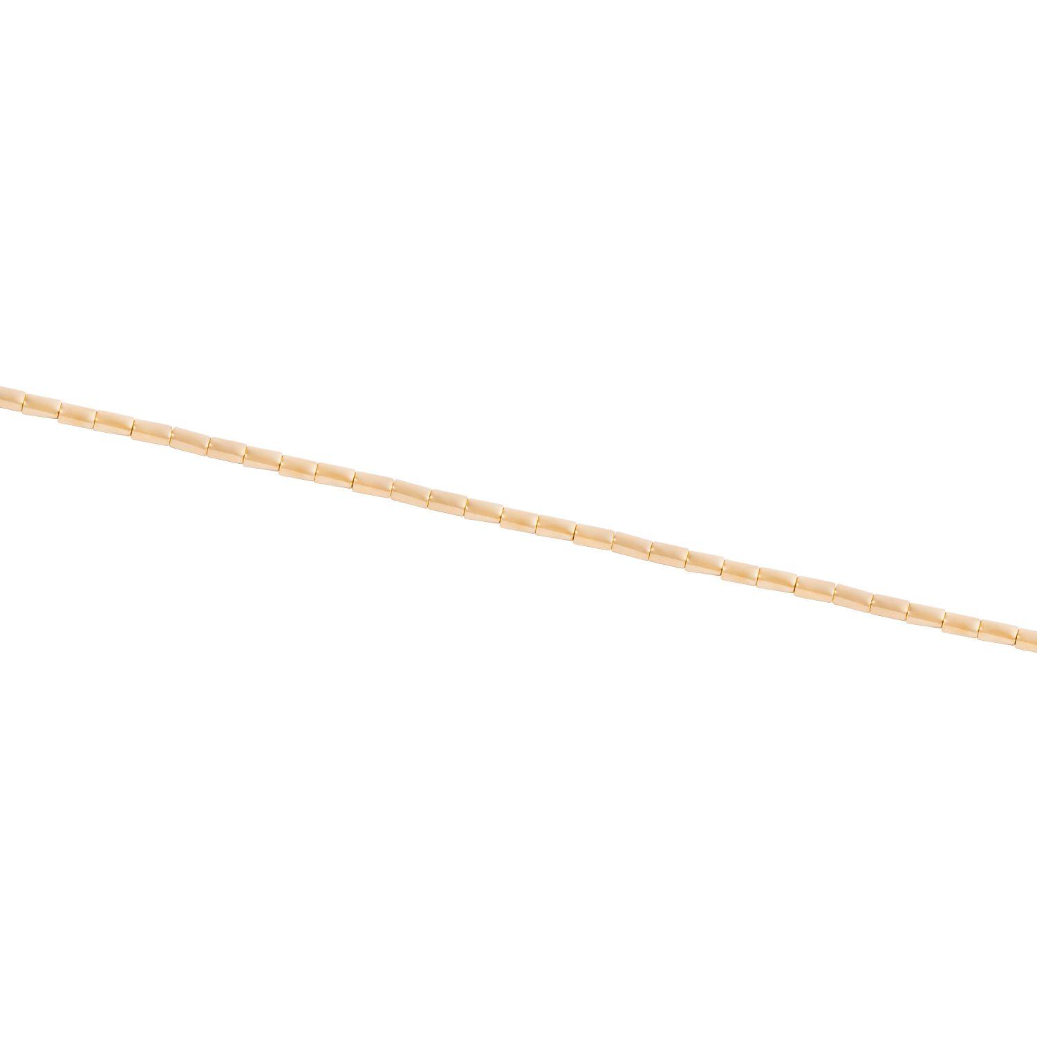 Pulsera de Plata Esterlina 925 Cuadraditos Bañado en Oro 14kt-2