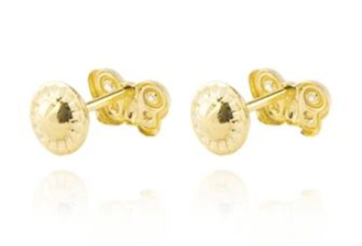 Aros de Oro 18kt Mariposa Circón nacar-2