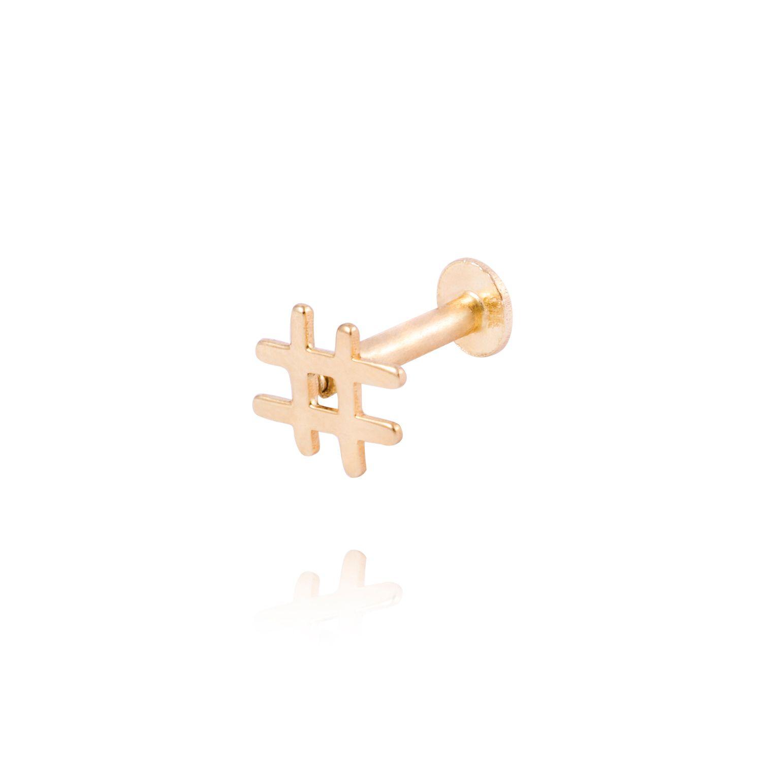 Piercing de Oro de 9kt Modelo Hashtag-0
