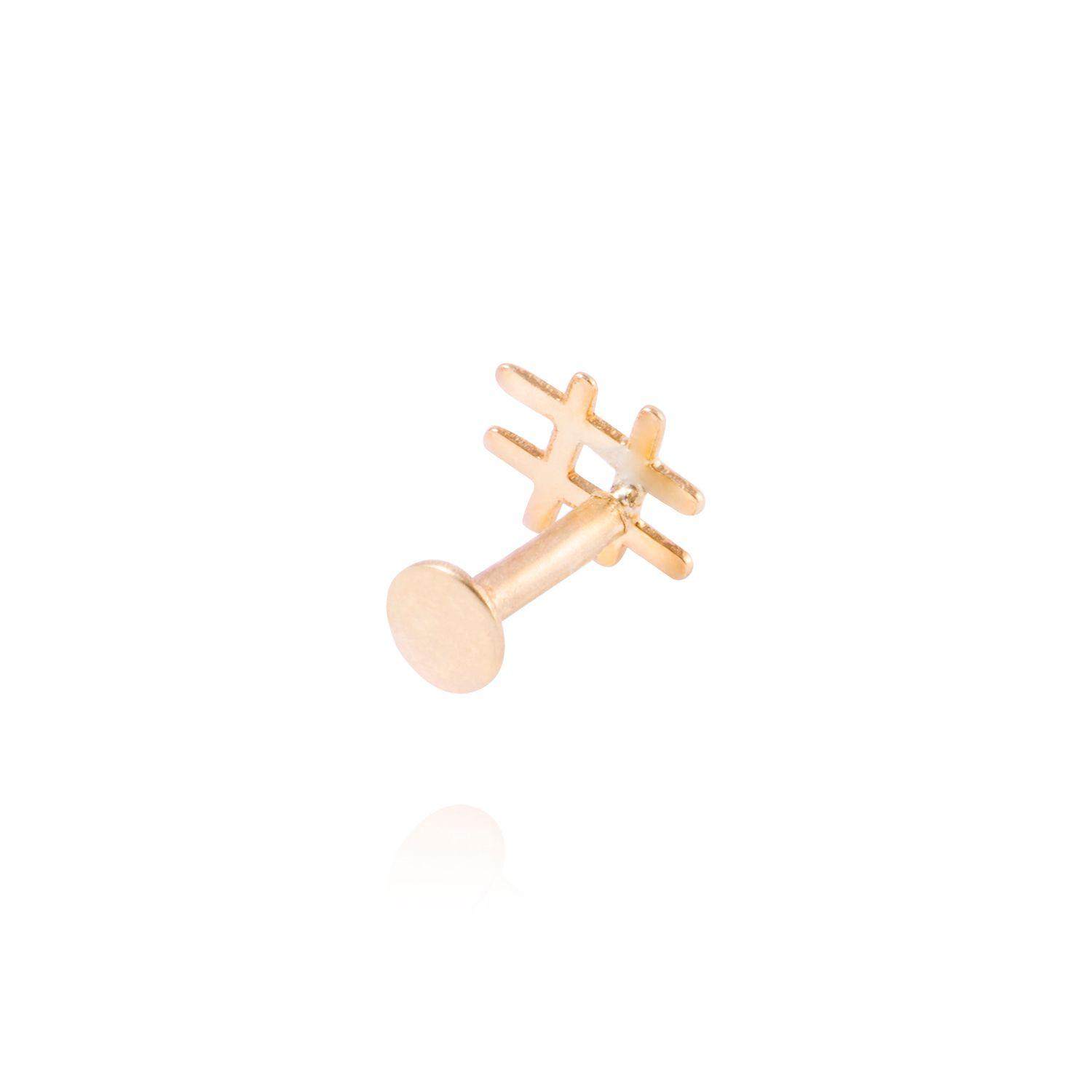 Piercing de Oro de 9kt Modelo Hashtag-2
