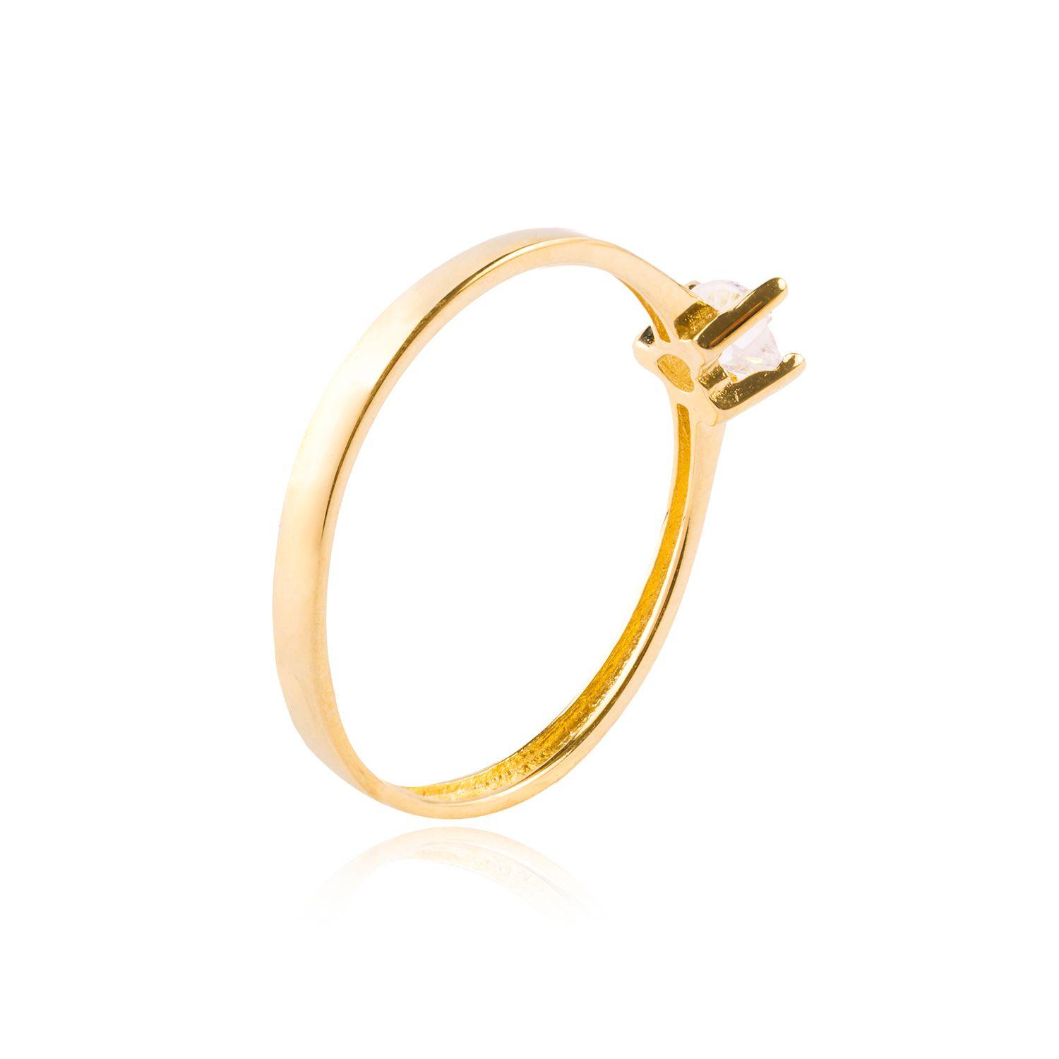 Anillo Compromiso de Oro 18Kt Corazon Solitario 1259-2