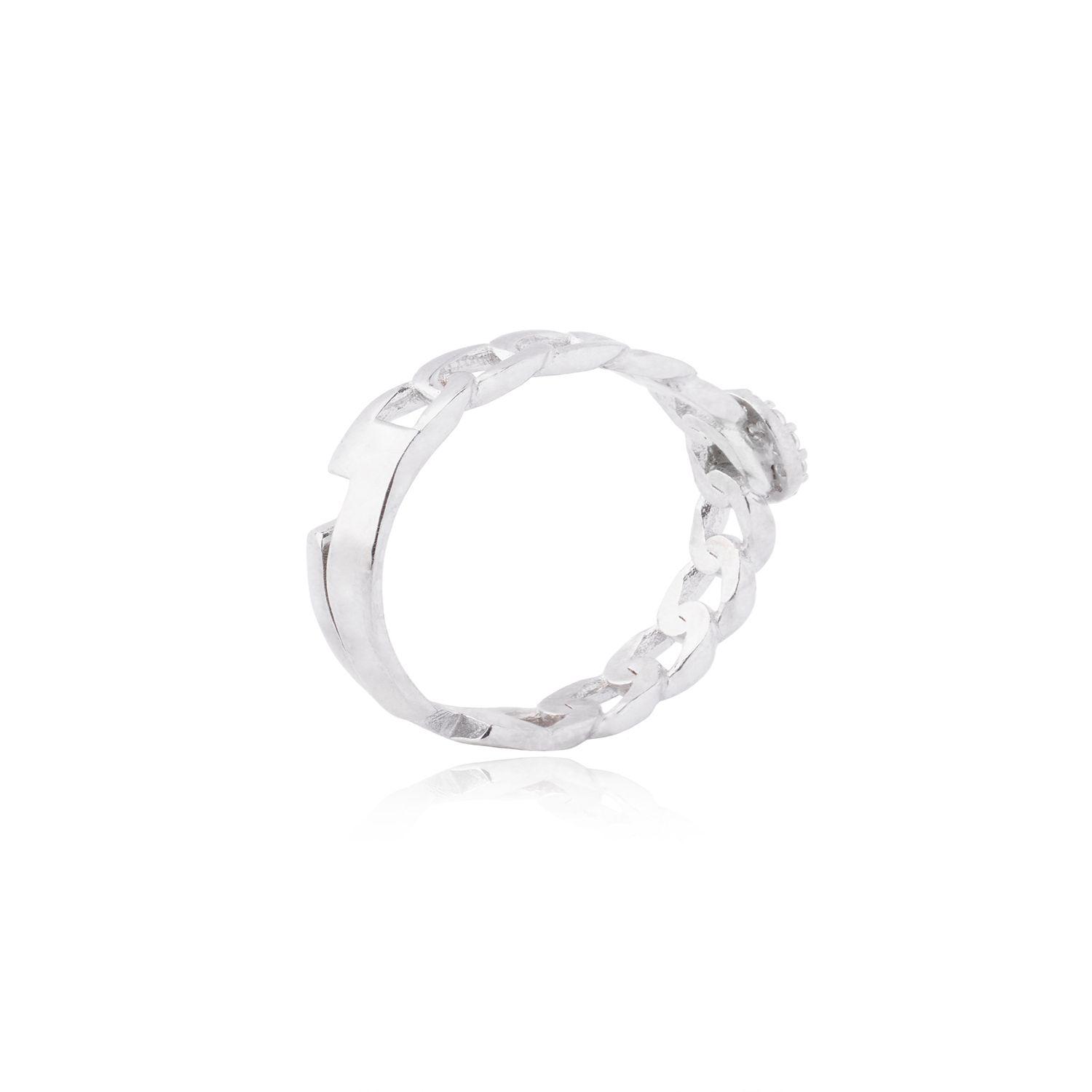 Anillo de Plata Esterlina 925 Ajustable Cartier Circon-1