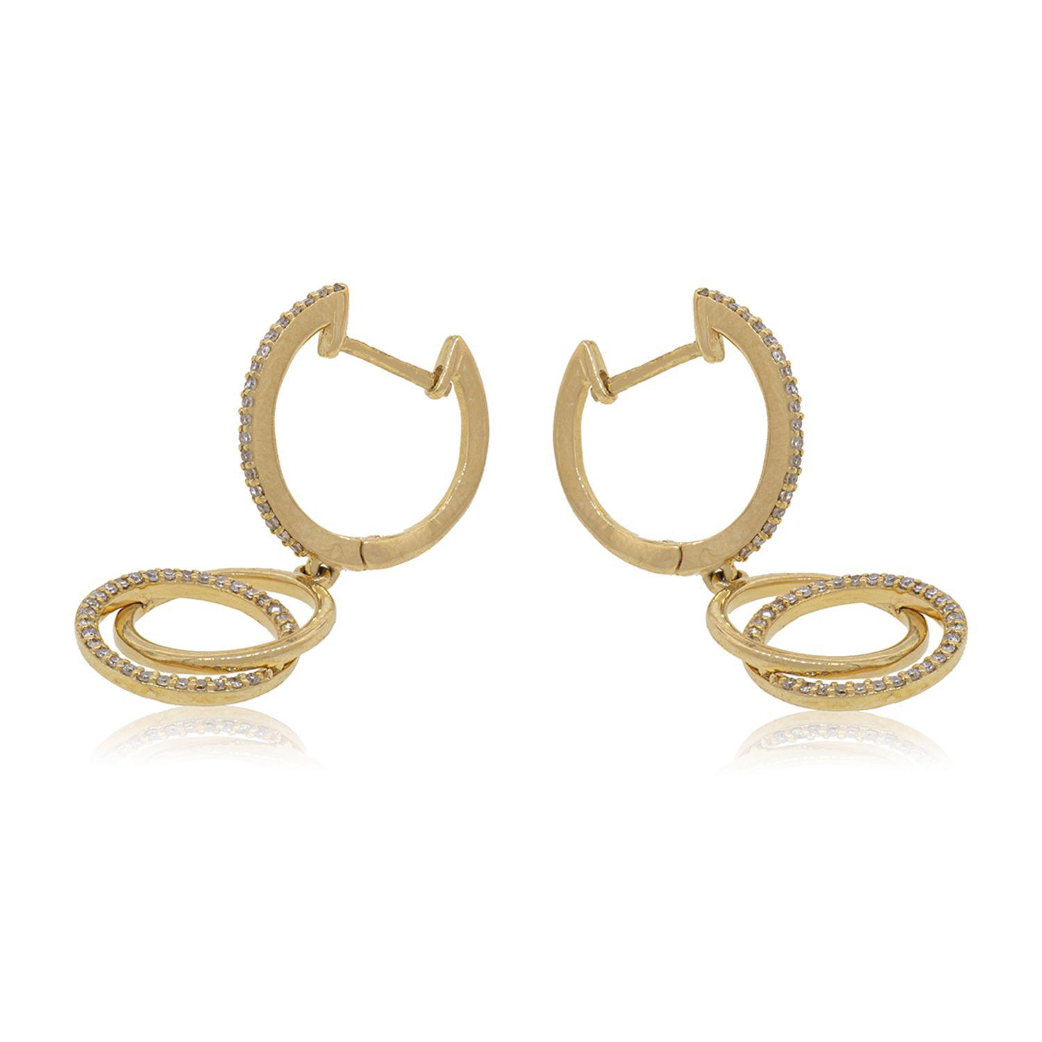 Aros Oro  18kt Diamantes colgante-1