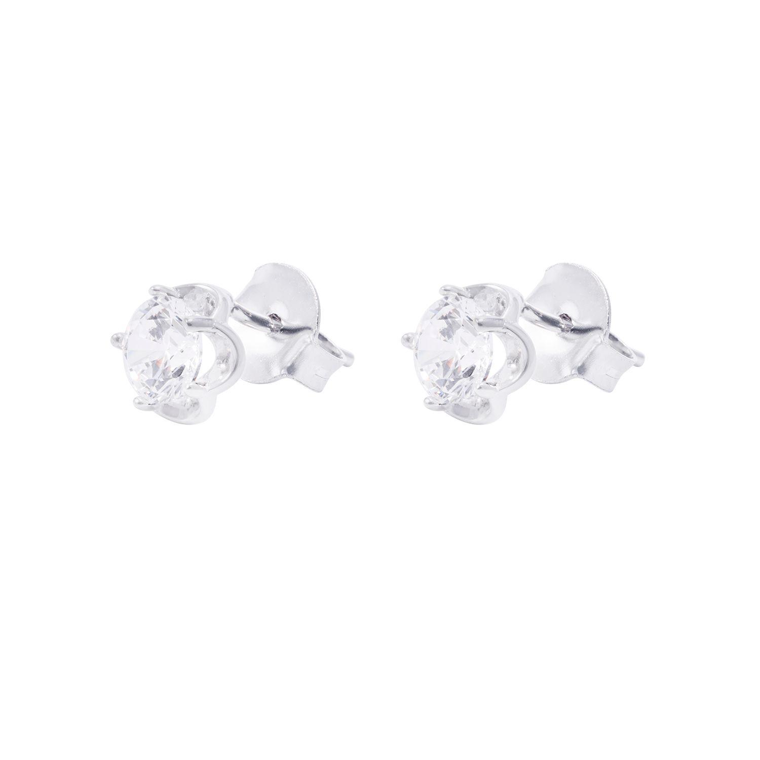 Aros Revestidos en Oro 18kt Solitario con Circonita Grifas-0
