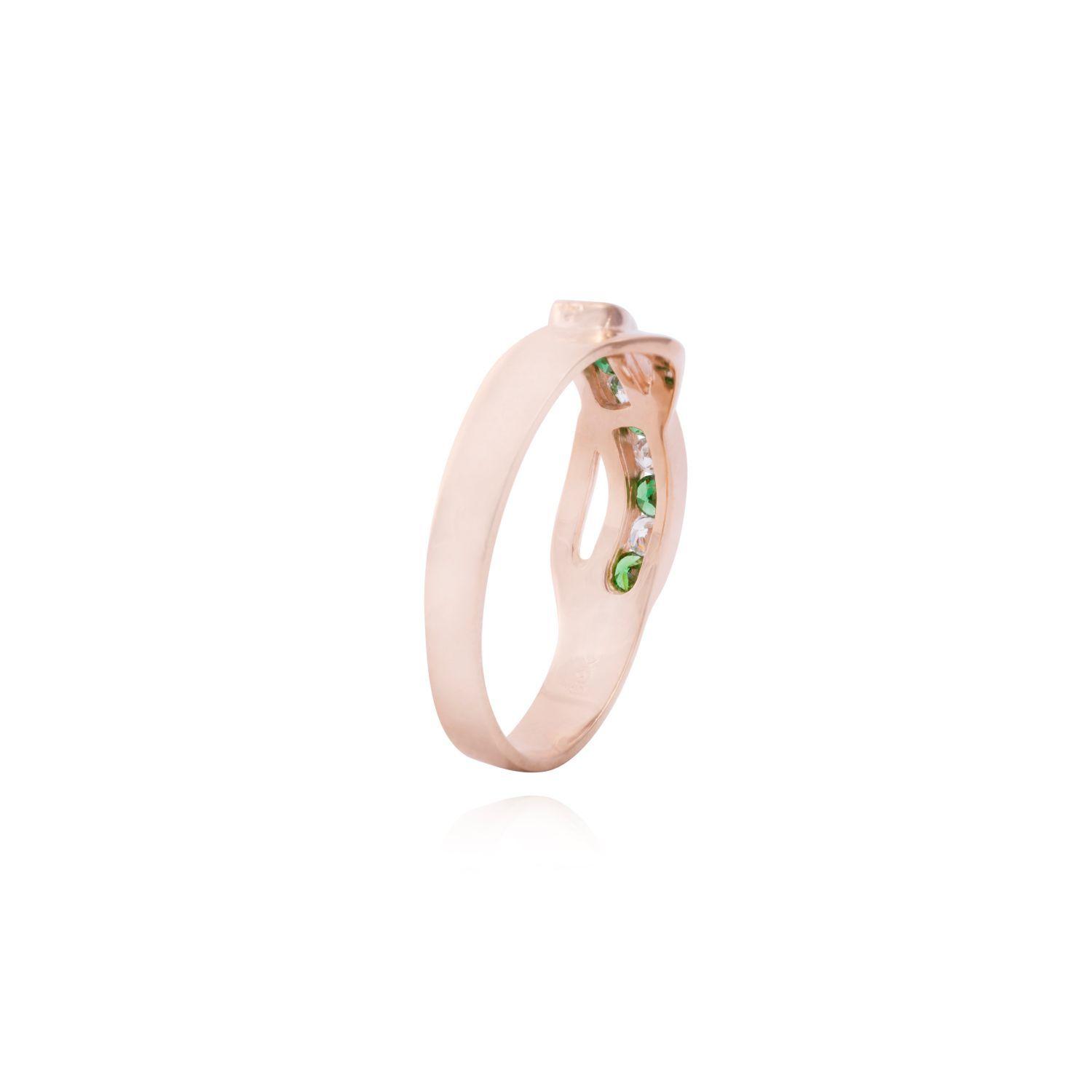Anillo Oro Miel 18kt Vía Esmeralda-2