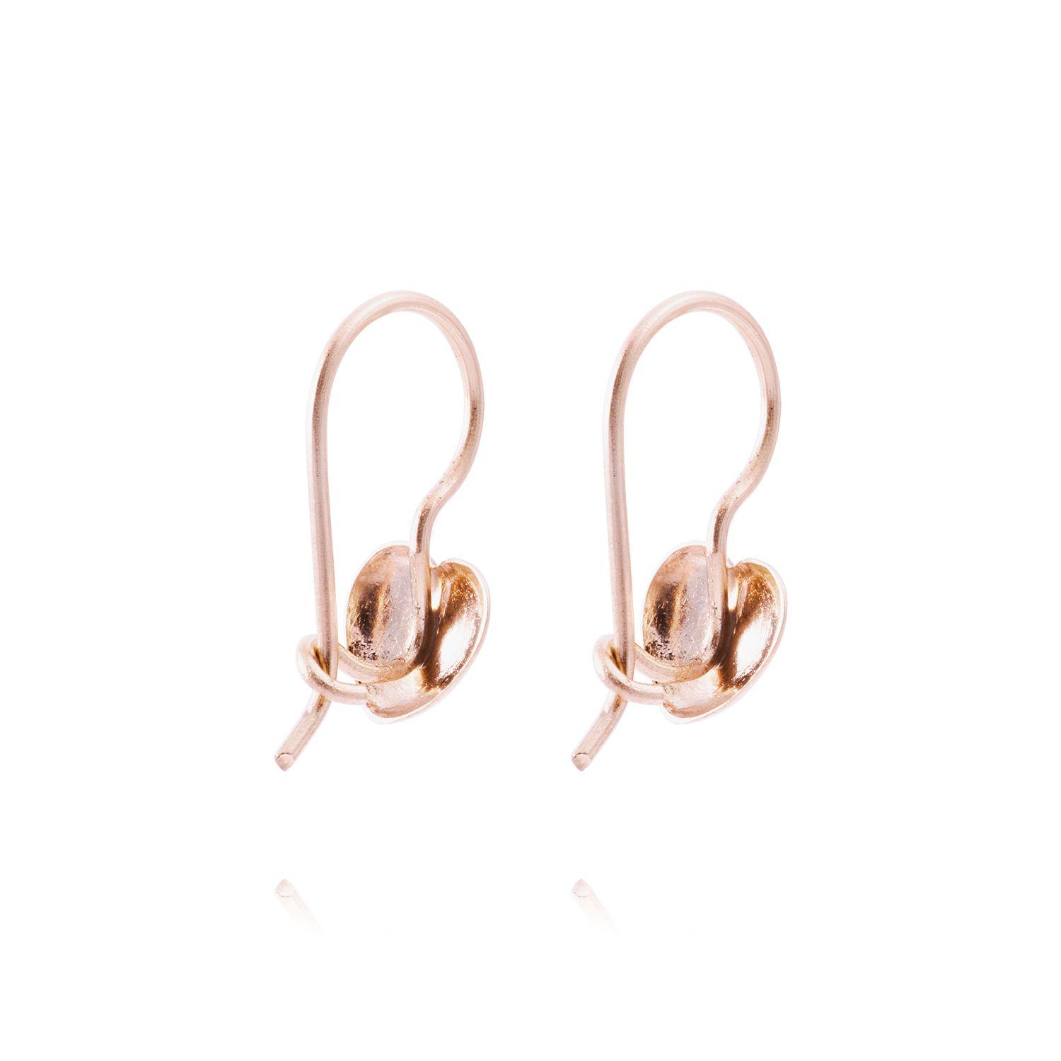 Aros Oro Miel 18kt  Corazón Rigido Pequeño-2