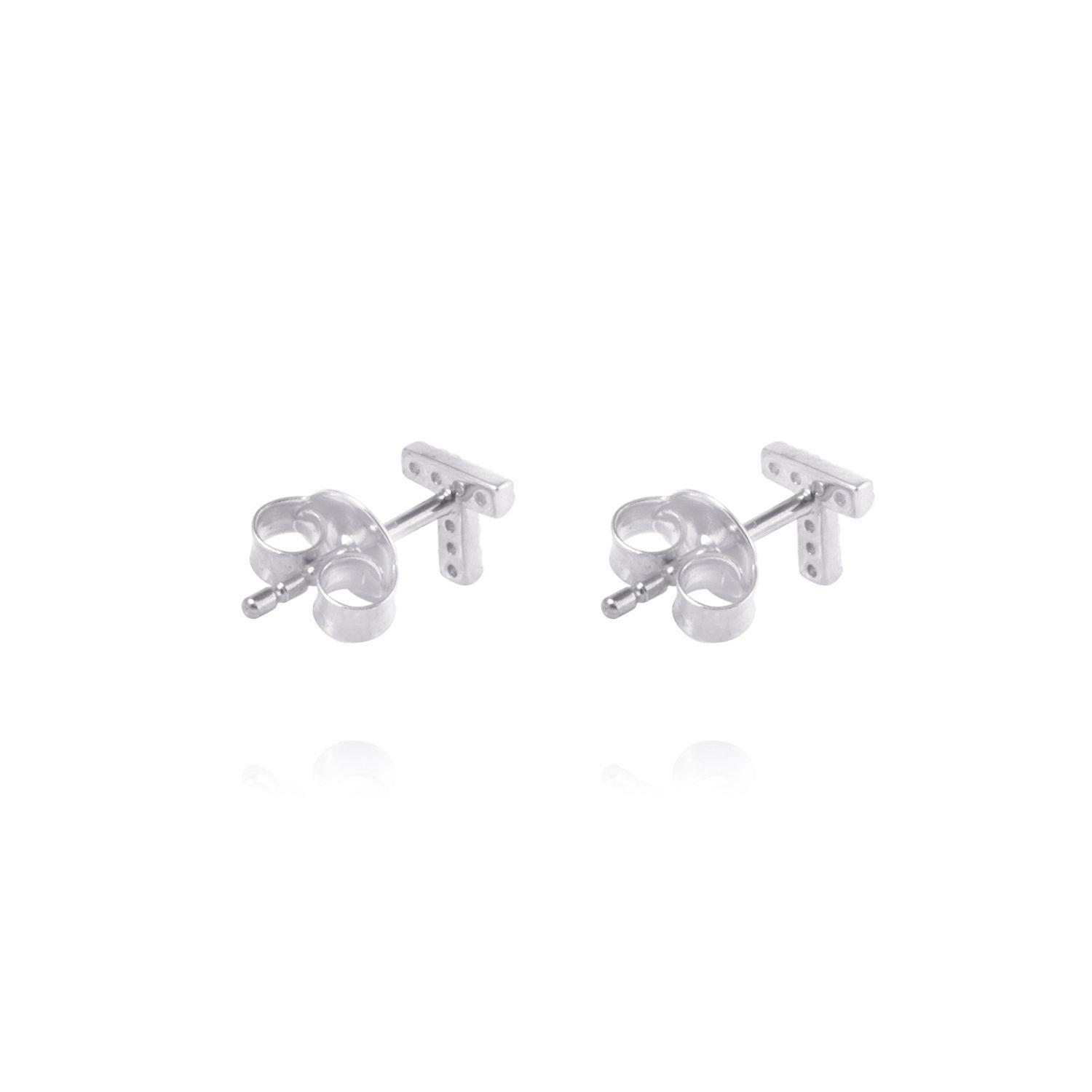 Aros de Plata Esterlina 925 Letra T-2