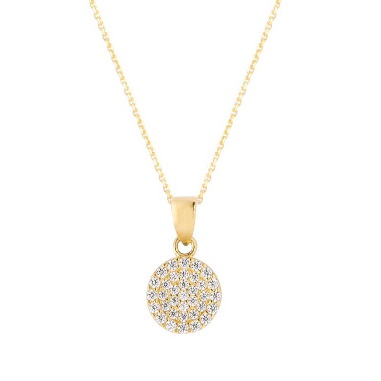 Colgante de Oro 18kt Circulo Plano-2