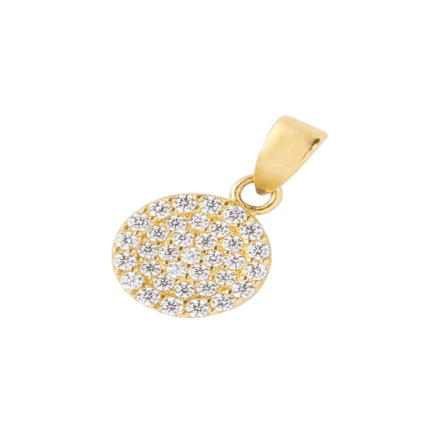 Colgante de Oro 18kt Circulo Plano-0