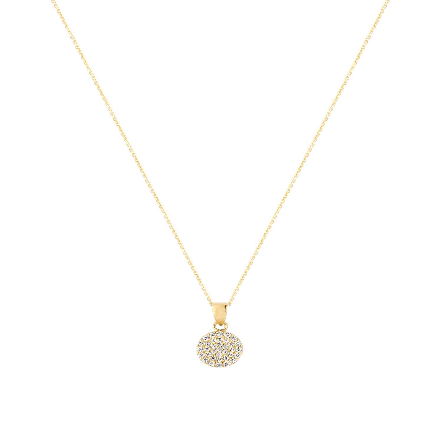 Colgante de Oro 18kt Circulo Plano-1