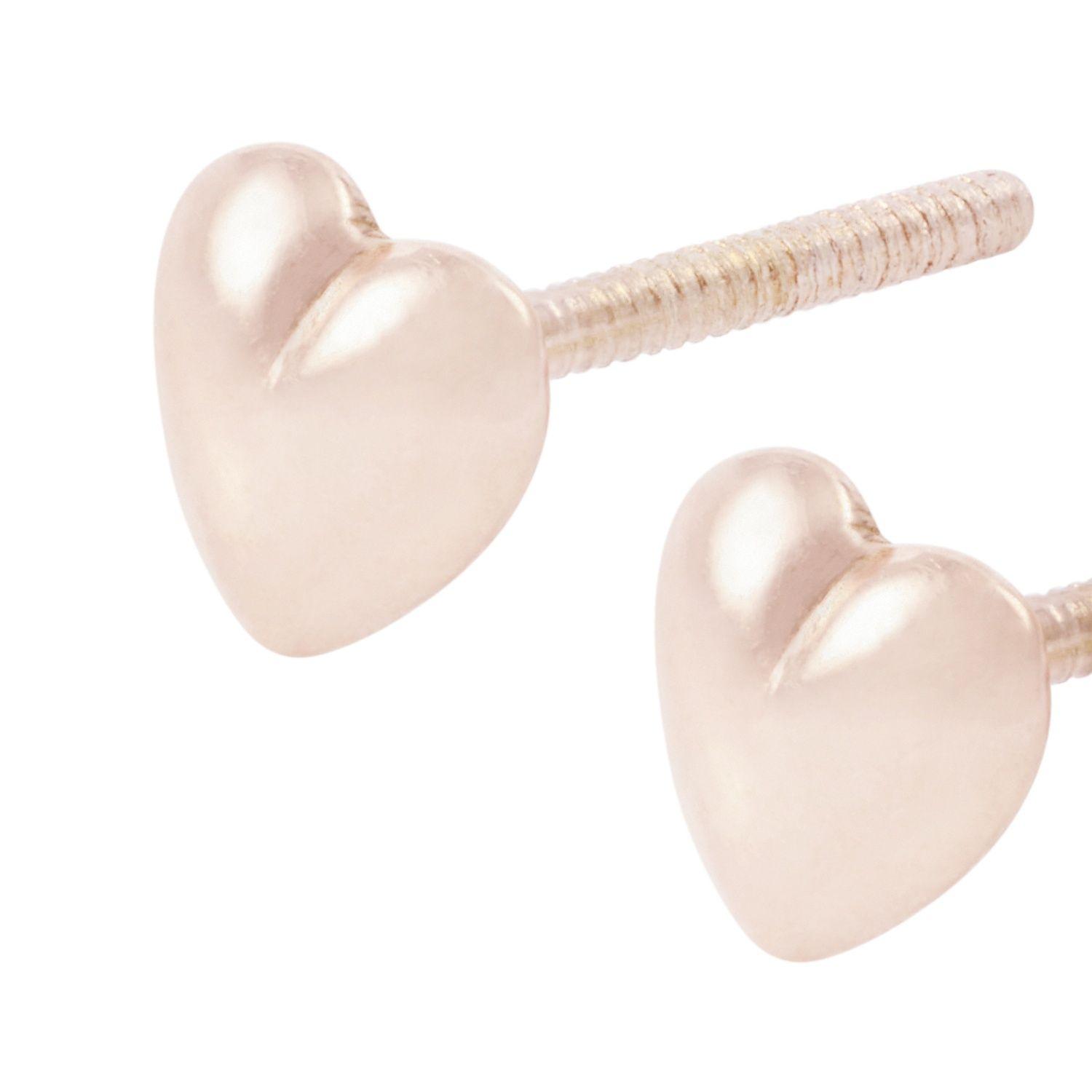 Aros Oro Miel 18kt  Corazón-1