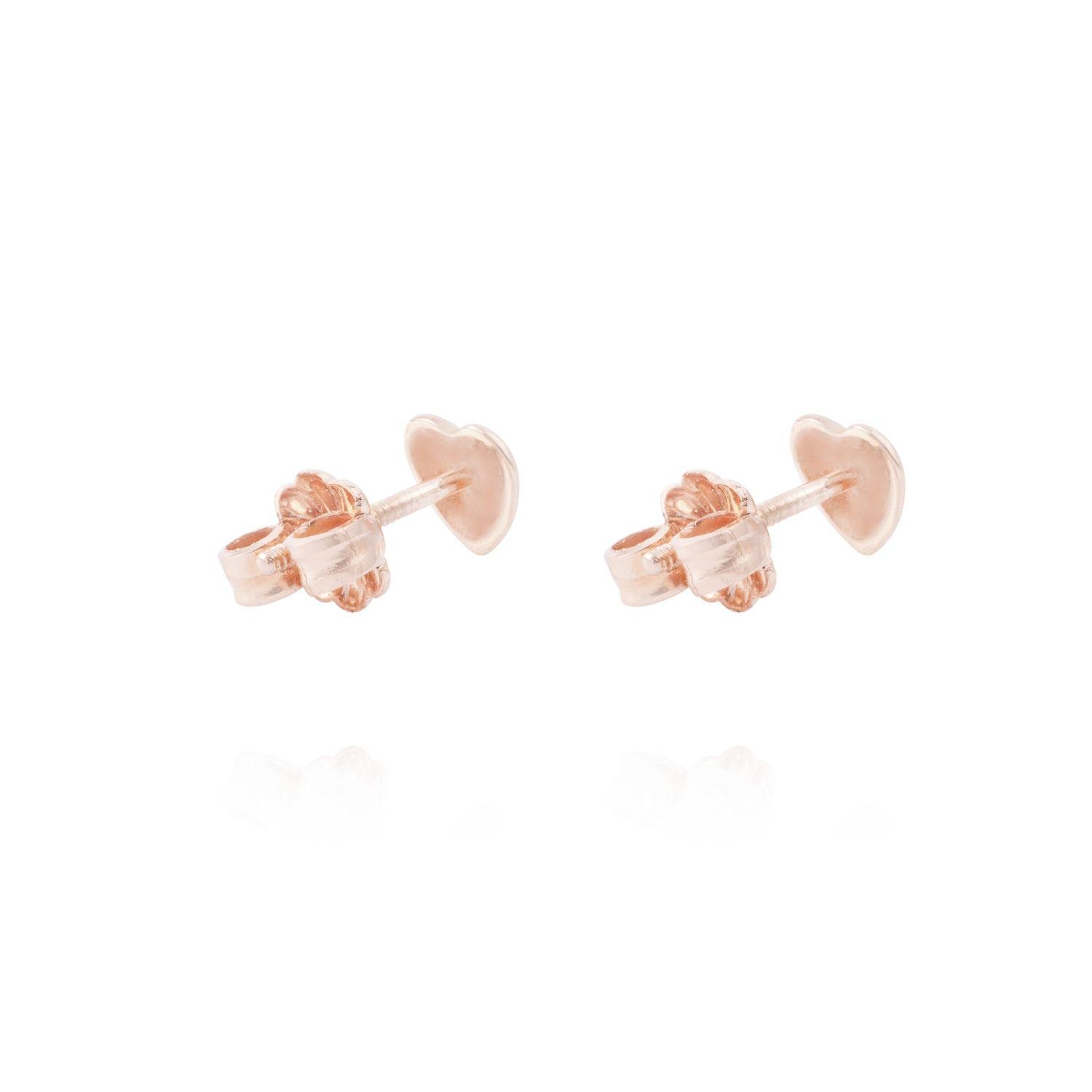 Aros Oro Miel 18kt  Corazón-2