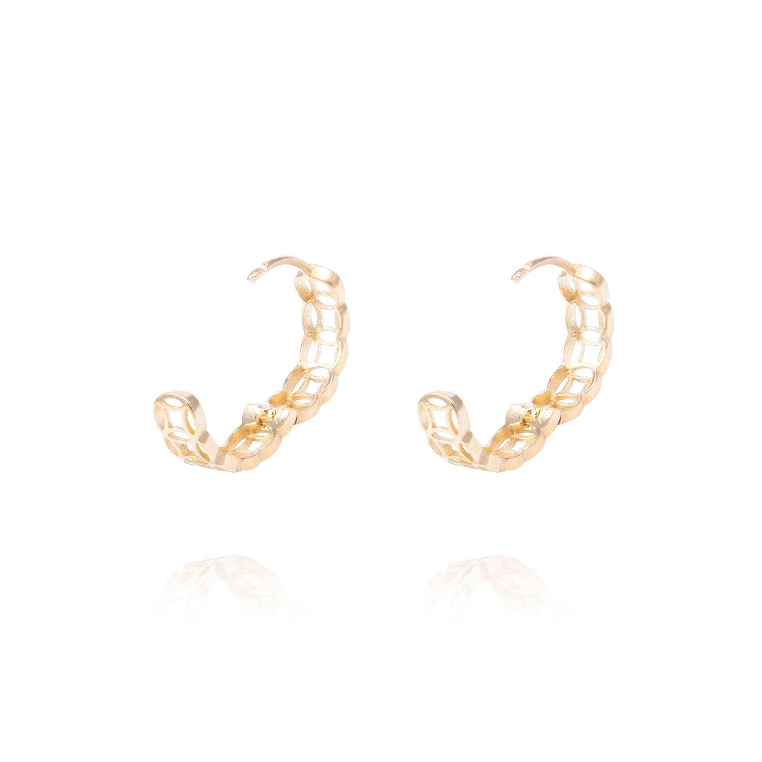 Aros de Oro 18Kt Argolla Filigrama Pequeña-2