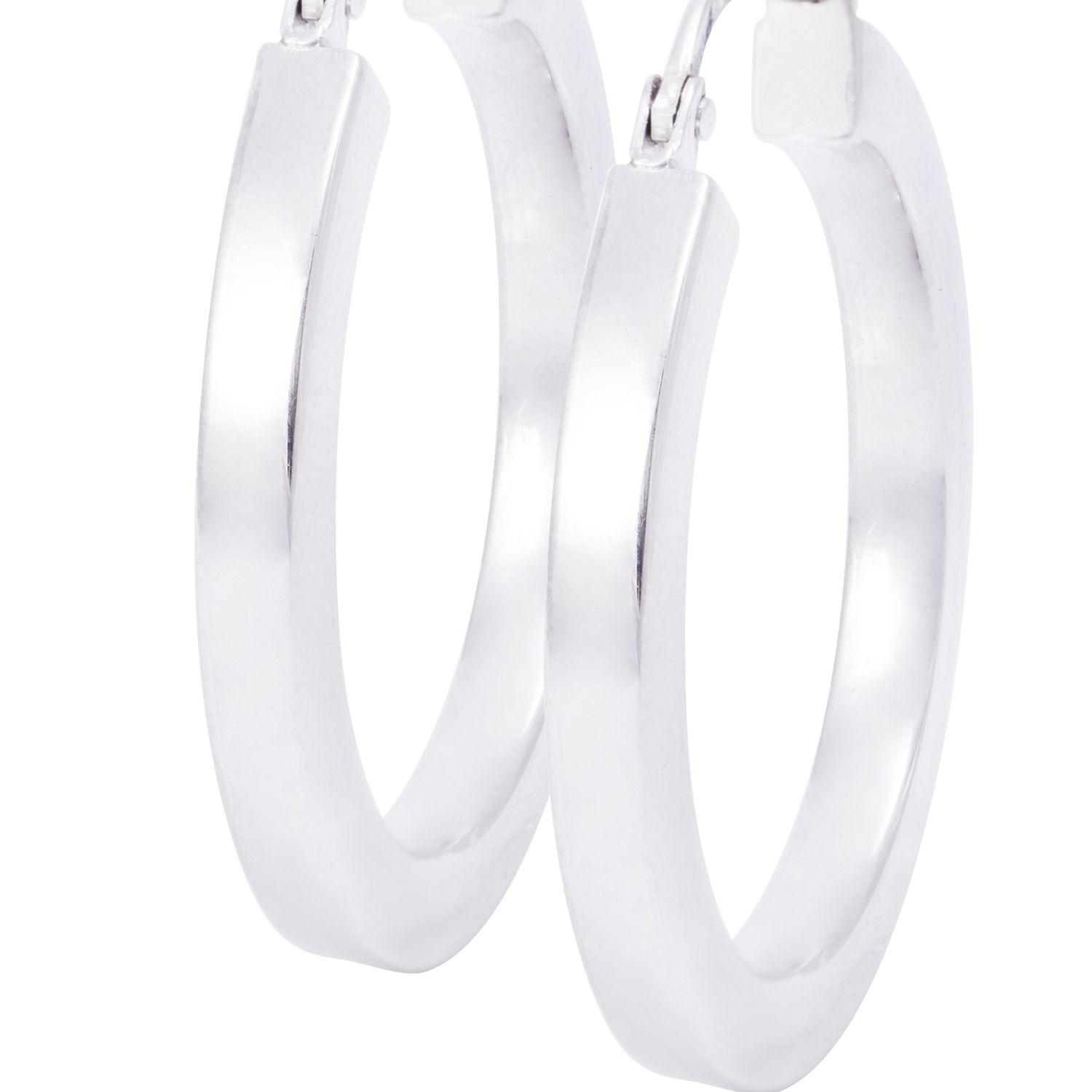 Aros de Plata Esterlina 925 Argollas 4788-1